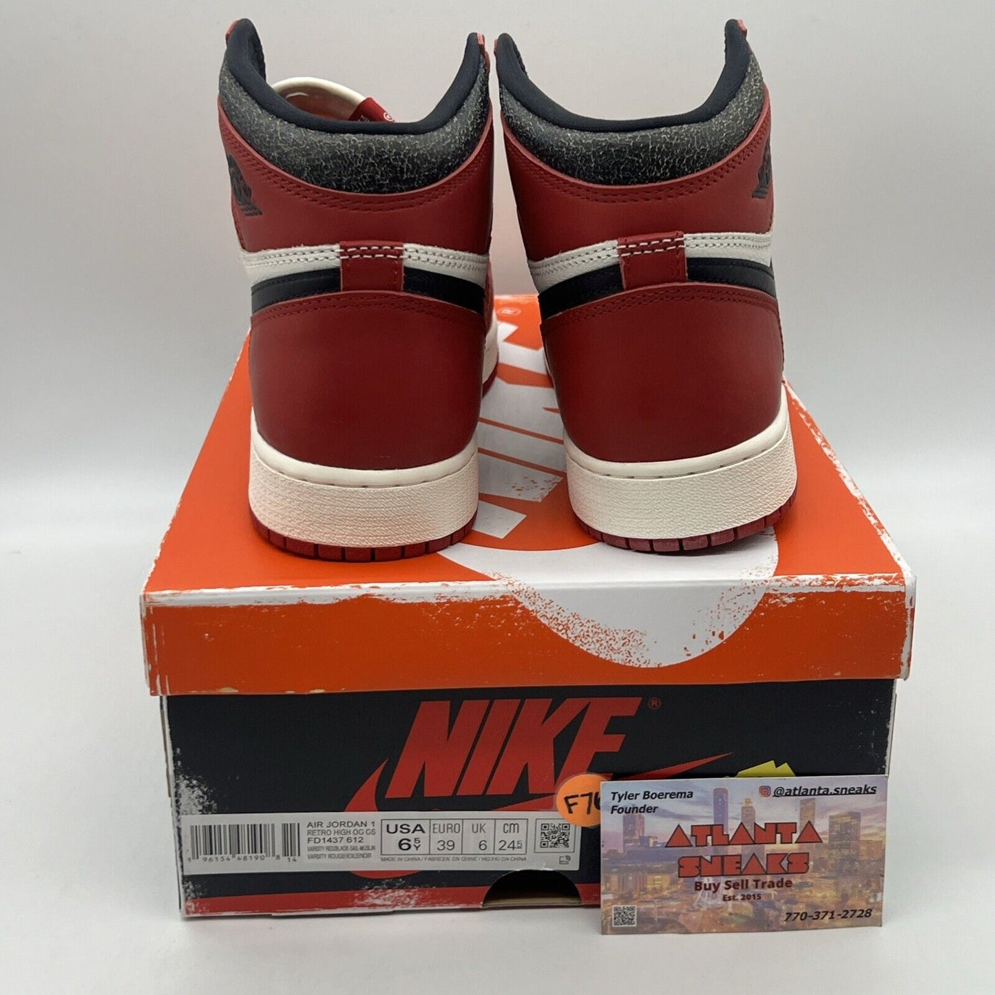 Size 6.5 - Jordan 1 Retro High OG Chicago Lost & Found 2022 Brand New Og All