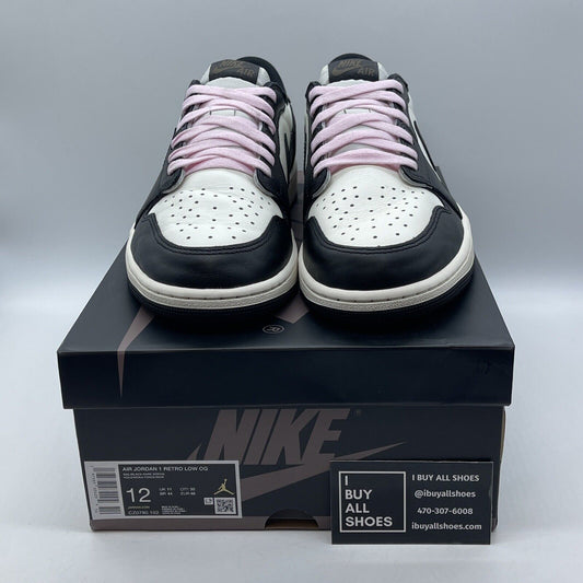 Size 12 - Air Jordan 1 Retro OG Low Mocha Black Brown Suede Leather (CZ0790-102)