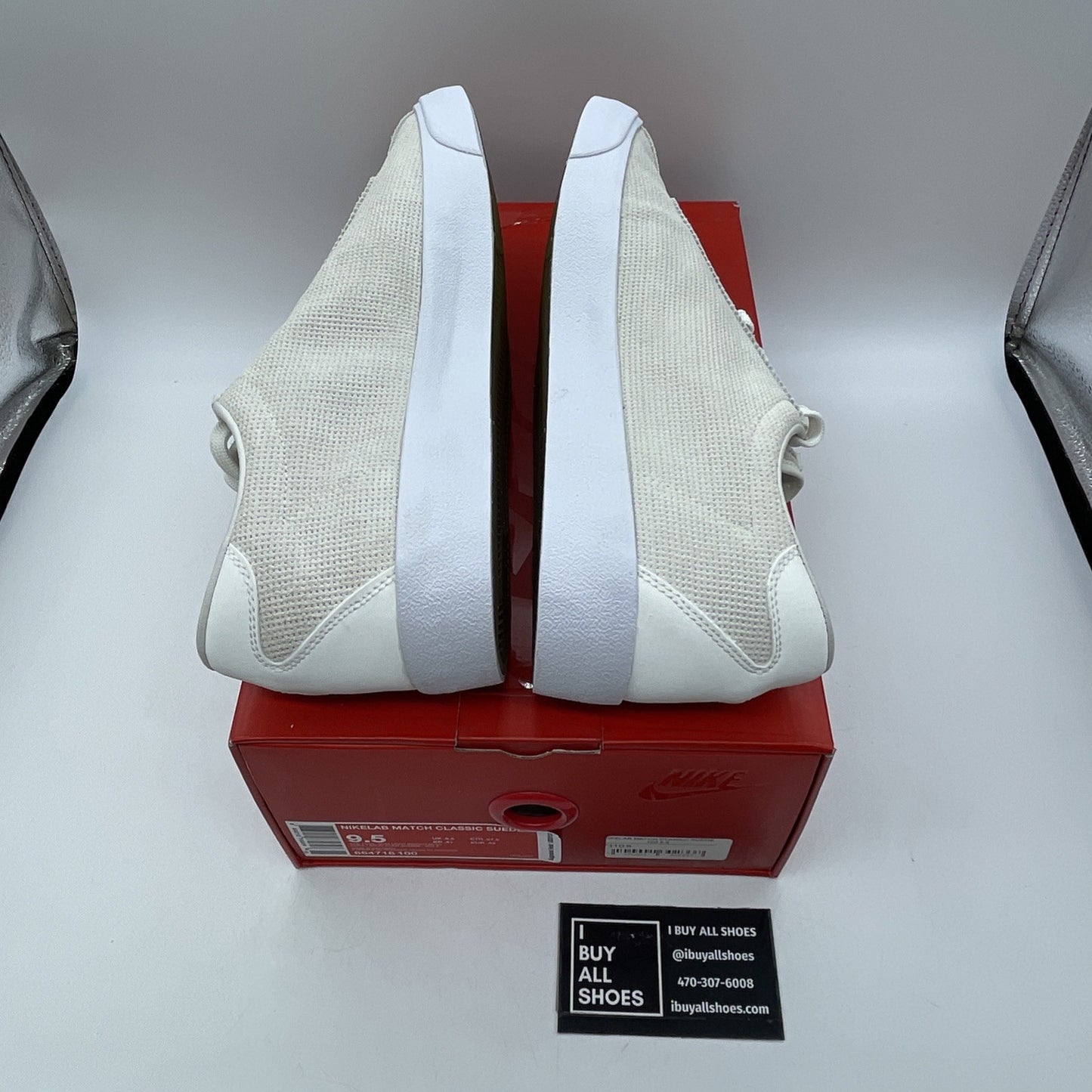 Size 9.5 - NikeLab Match Classic Suede Sail White (864718-100)