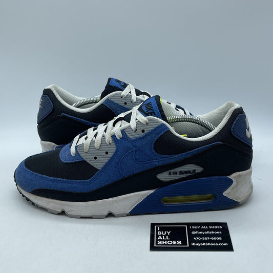 Size 12 - Nike Air Max 90 Atlantic Volt Blue Black Suede Leather (DM0029-001)