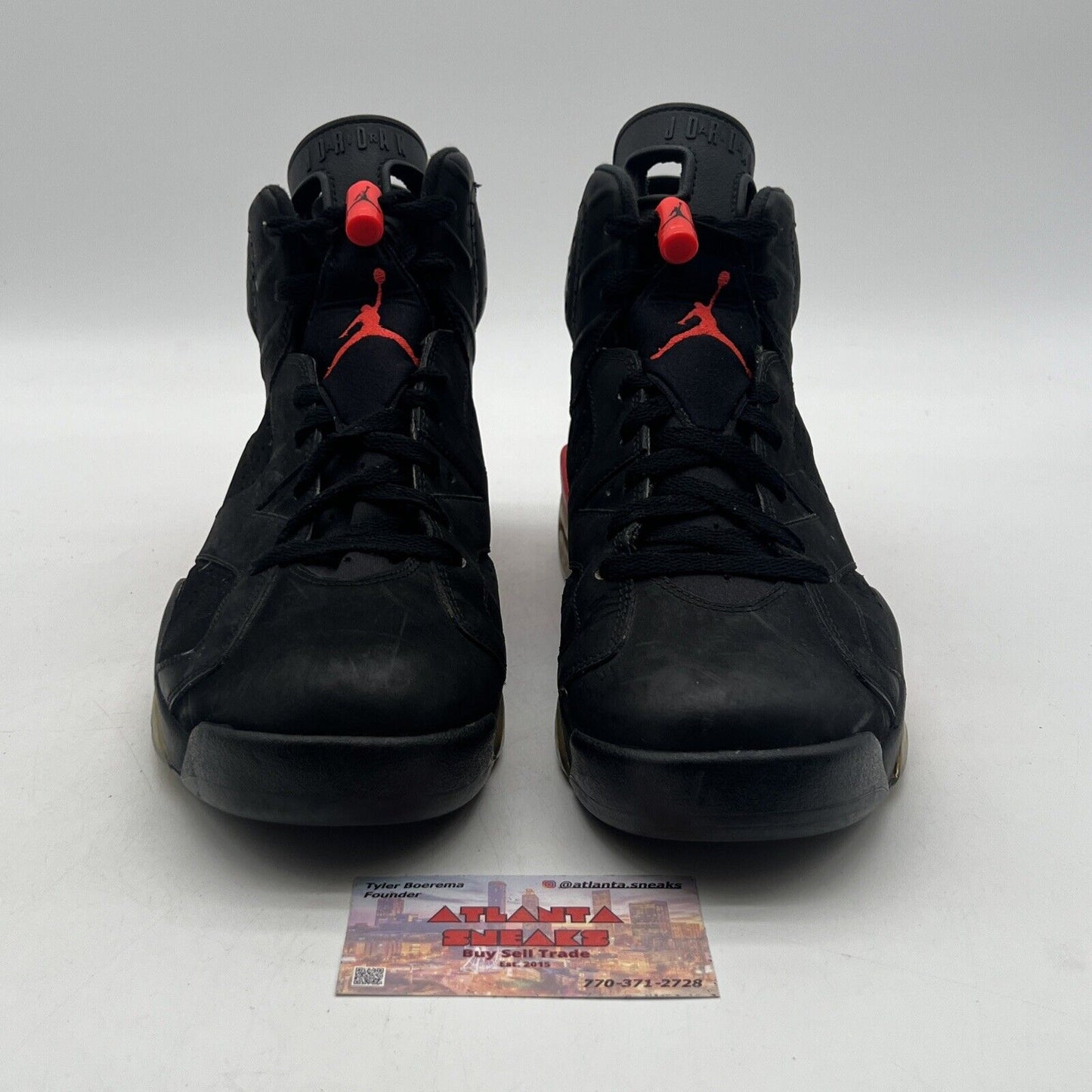 Size 10 - Jordan 6 Retro Infrared Black 2014 (384664-023)