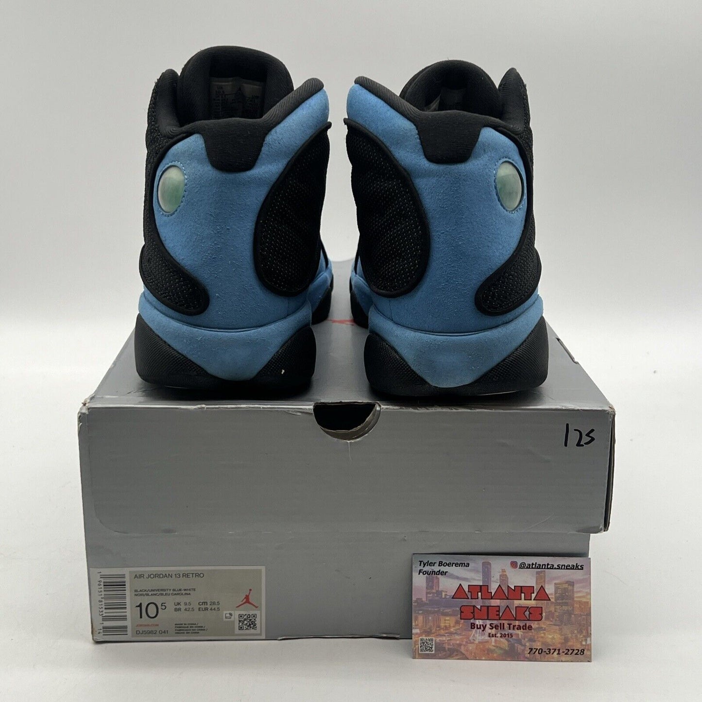Size 10.5 - Jordan 13 Retro Mid Black University Blue Leather (DJ5982-041)