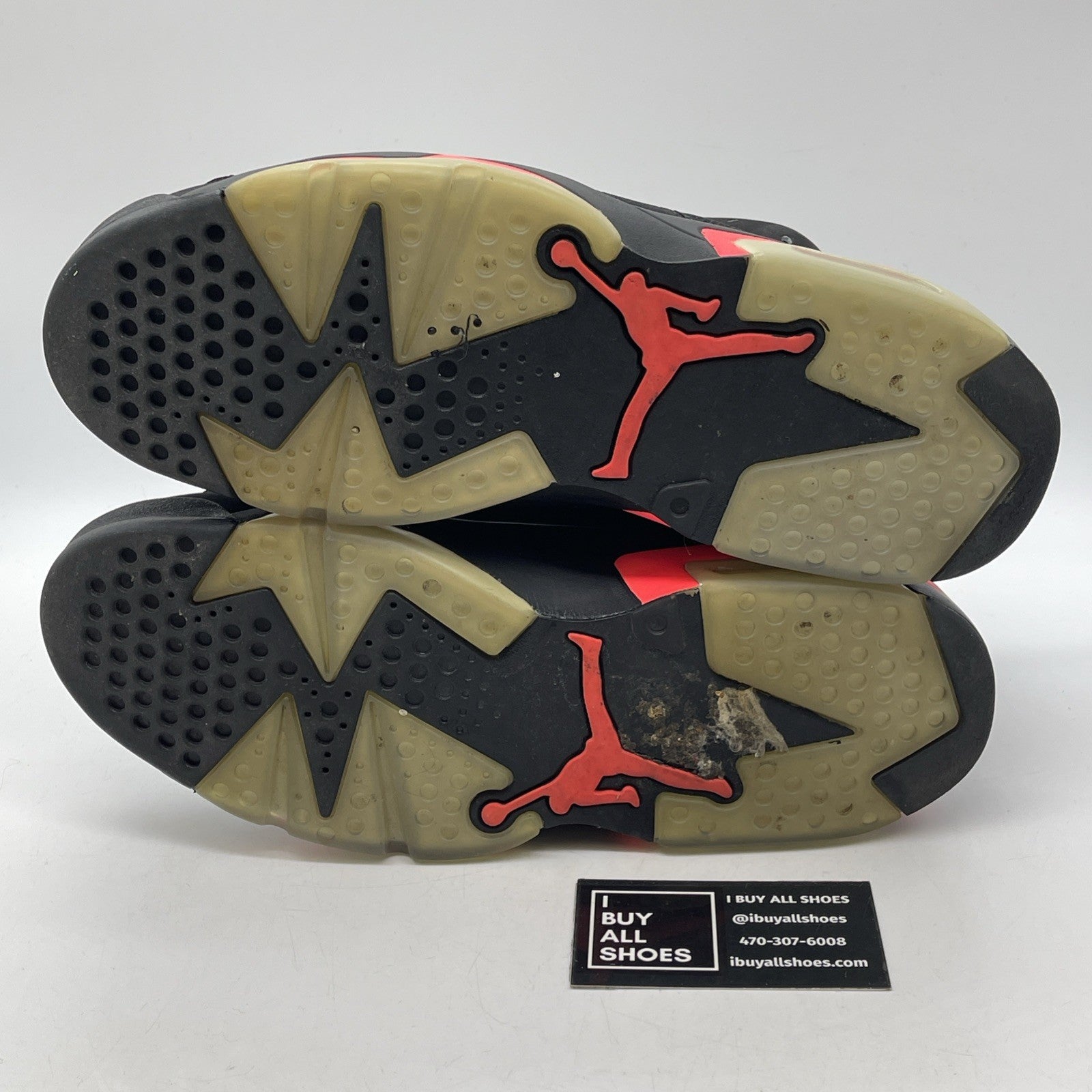 Size 9.5 - Jordan 6 Retro Infrared Black Suede (384664-023)