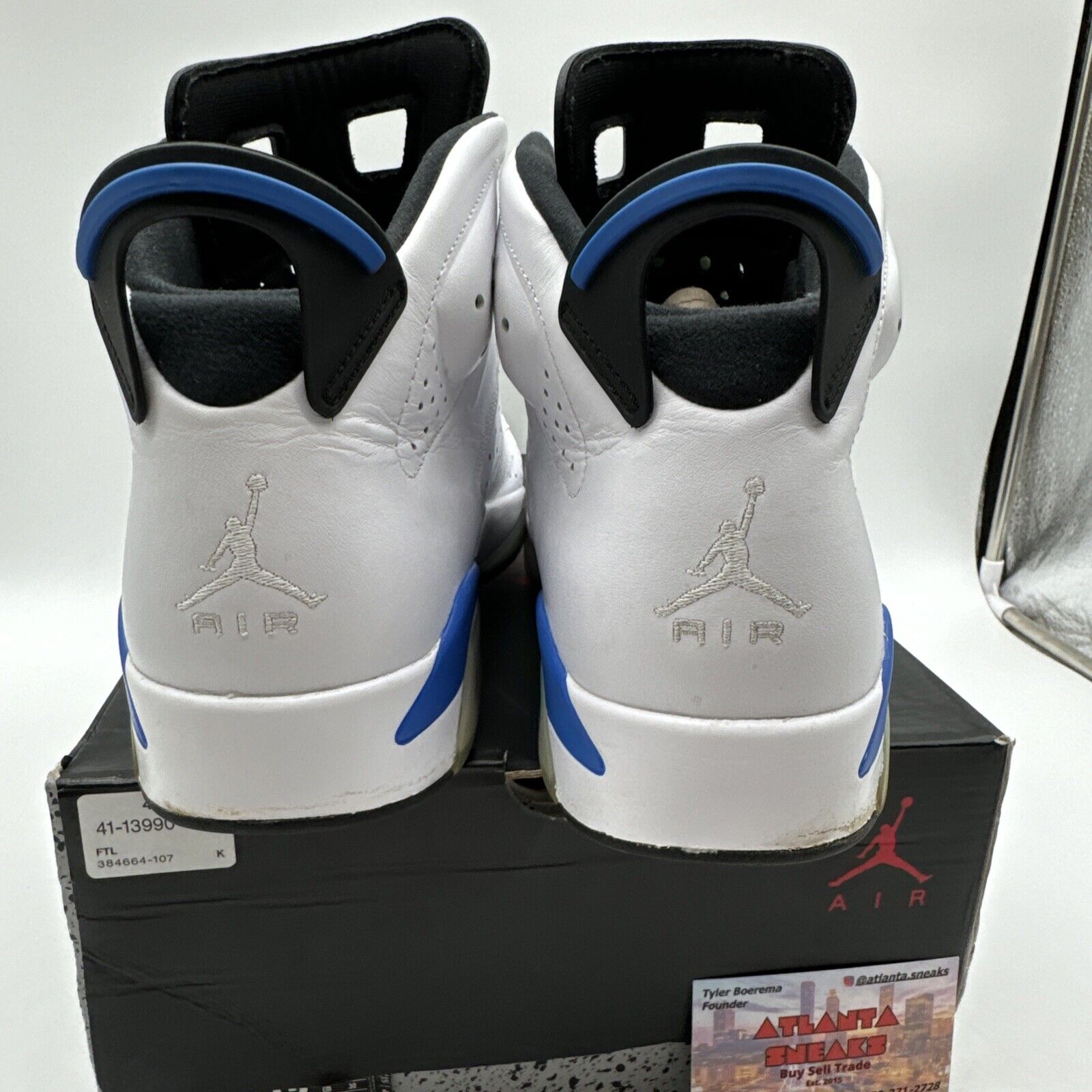 Size 12 - Jordan 6 Retro Sport Blue 2014 White Leather Icy Skills OG All Royal L