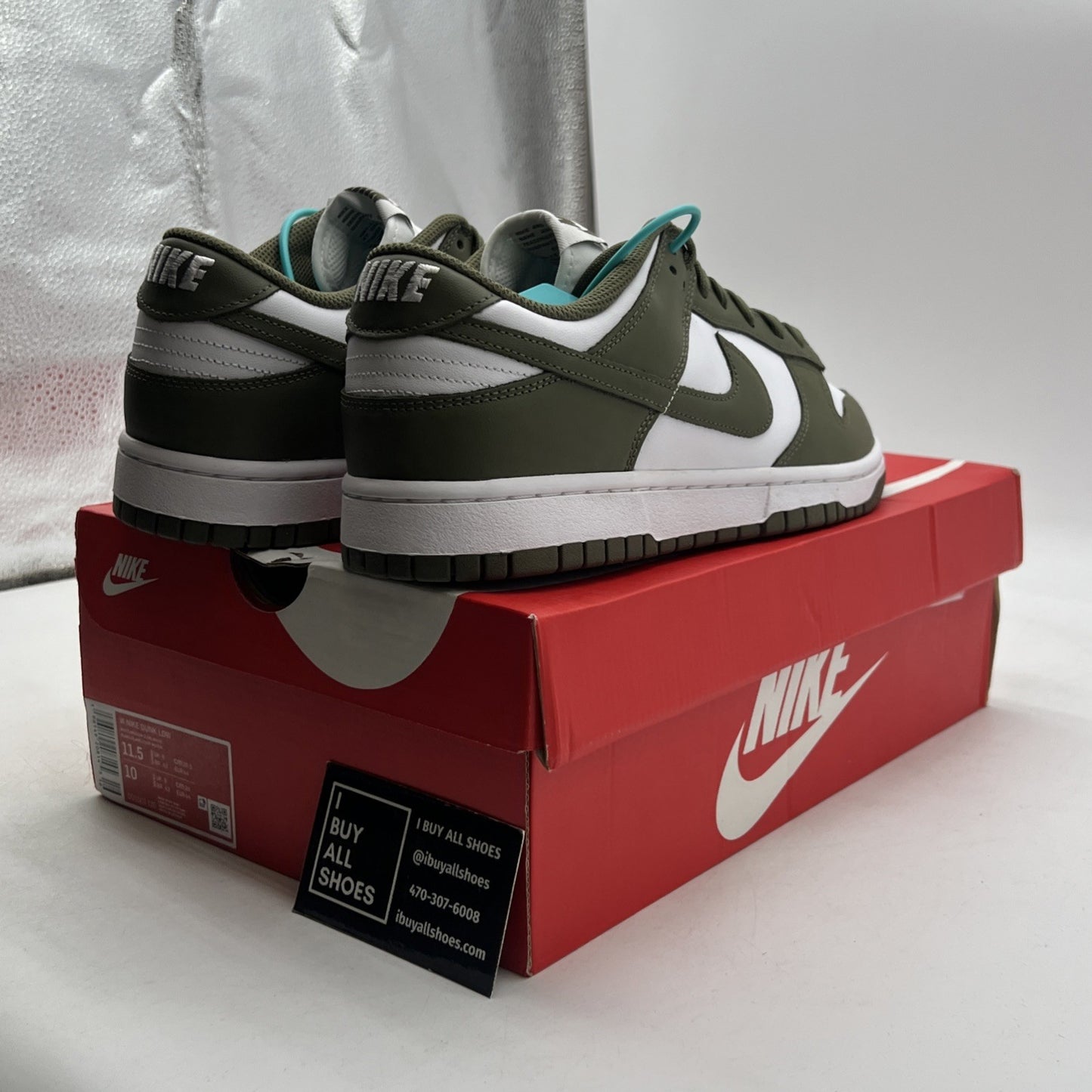 Size 11.5 - Nike Dunk Low Medium Olive W (DD1503-120)