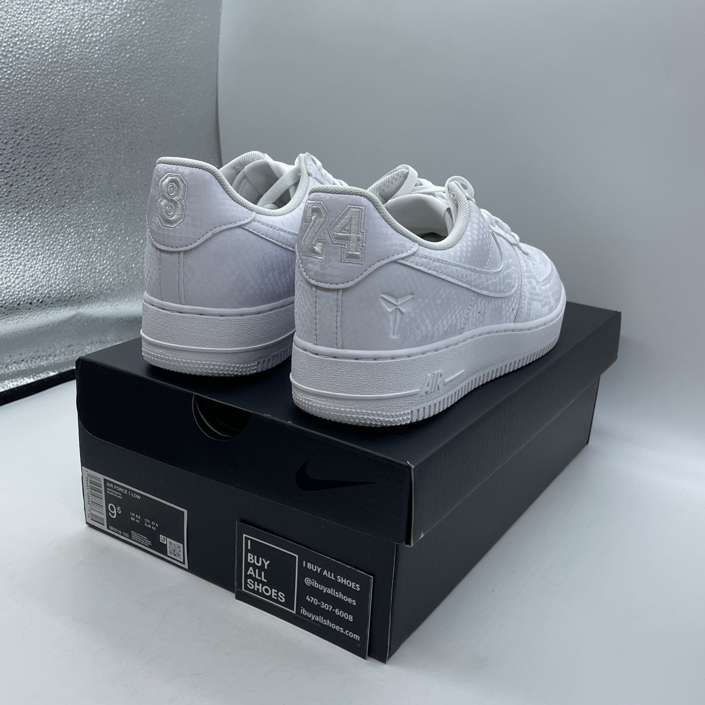 Size 9.5 - Nike Kobe Bryant x Air Force 1 Low Forever White (IB0018-100)