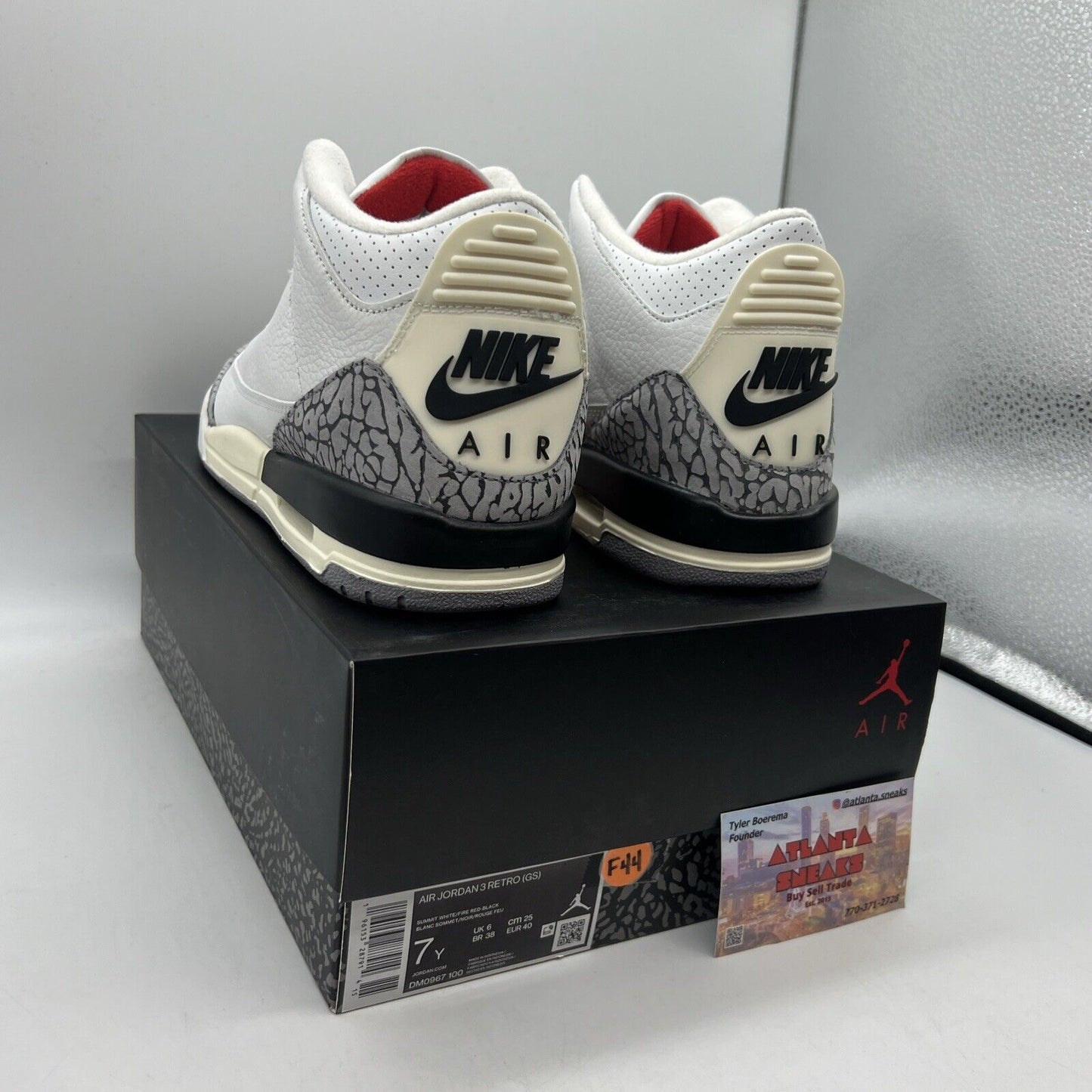 Size 7Y - Jordan 3 Retro Mid White Cement Reimagined Brand New Og All