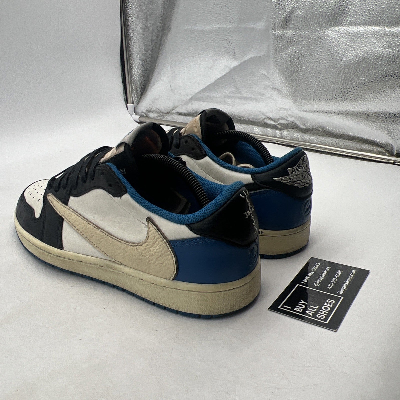 Size 10 - Jordan 1 Retro x Fragment Design x Travis Scott Low Blue (DM7866-140)