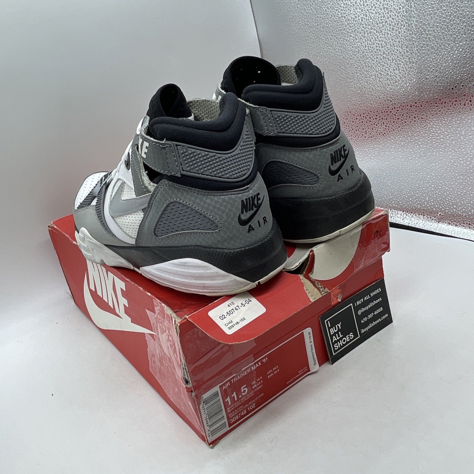 Size 11.5 - Nike Air Trainer Max 91 White (309748-102)