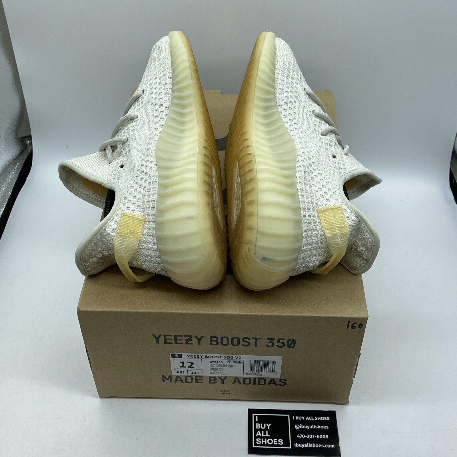 Size 12 - adidas Yeezy Boost 350 V2 Low Light White Suede (GY3438)