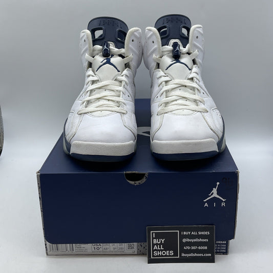 Size 10.5 - Jordan 6 Retro Midnight Navy White Leather (CT8529-141)