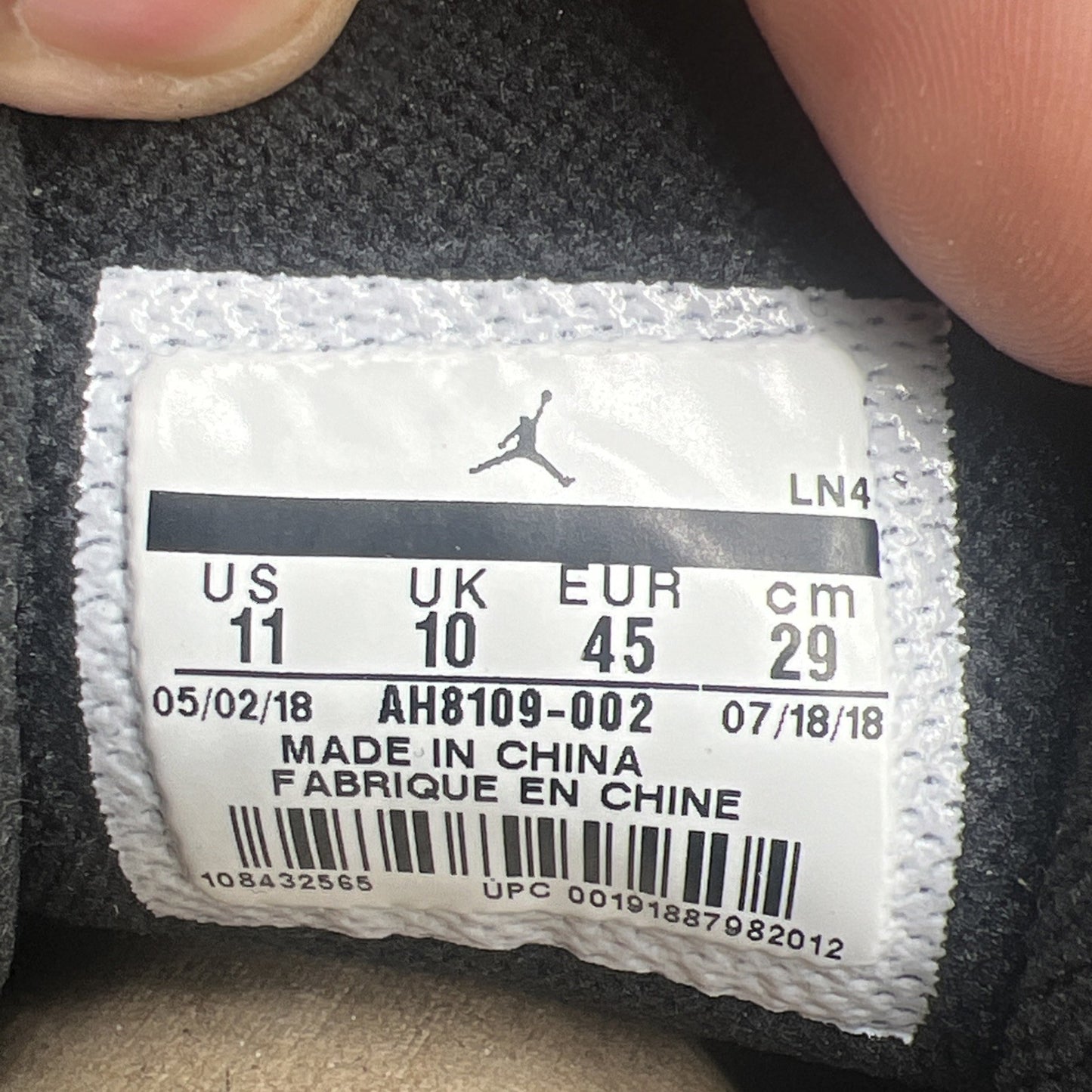 Size 11 - Jordan Jumpman Quick 23 Black (AH8109-002)