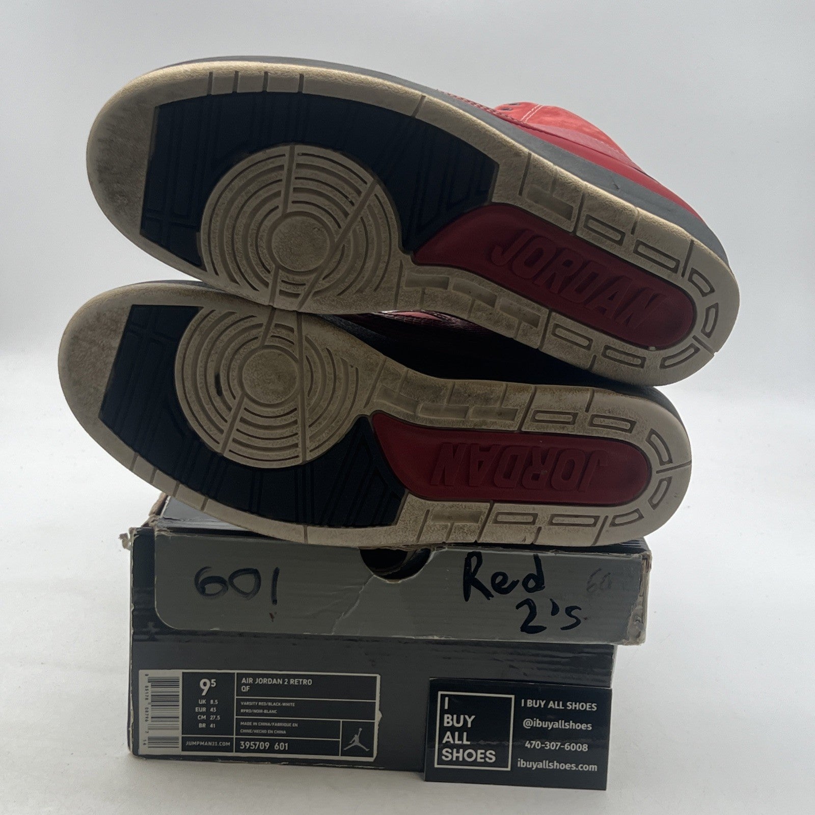 Size 9.5 - Air Jordan 2 Retro QF Candy Red (395709-601)