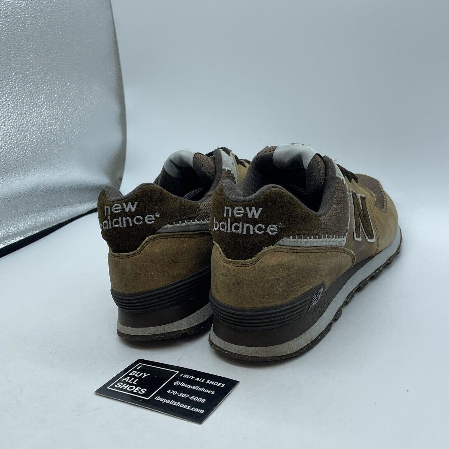 Size 13 - New Balance Chocolate Thunder Brown Silver Suede Leather  (M574LEBT)