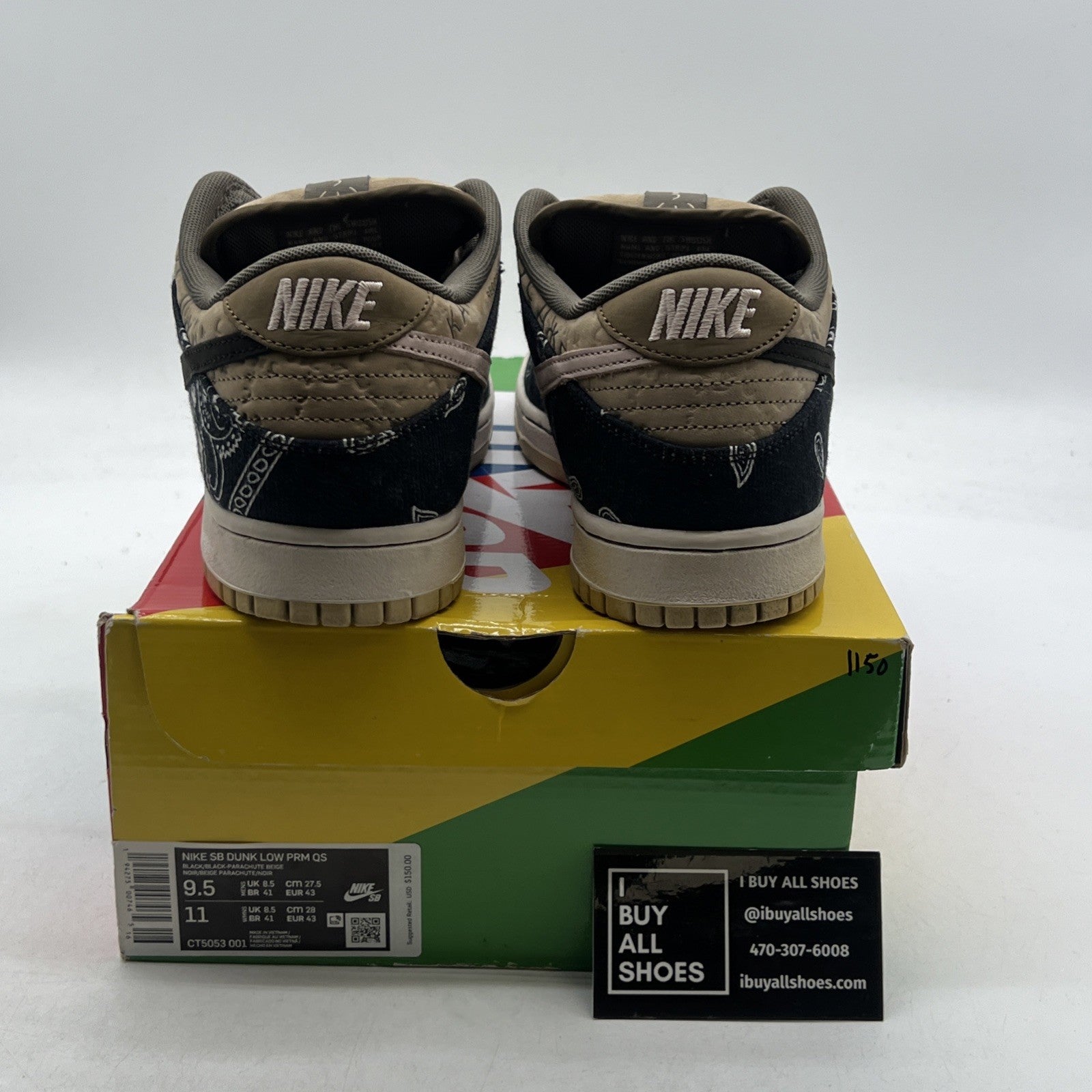 Size 9.5 - Travis Scott x Nike SB Dunk PRM QS Low Cactus Jack (CT5053-001)