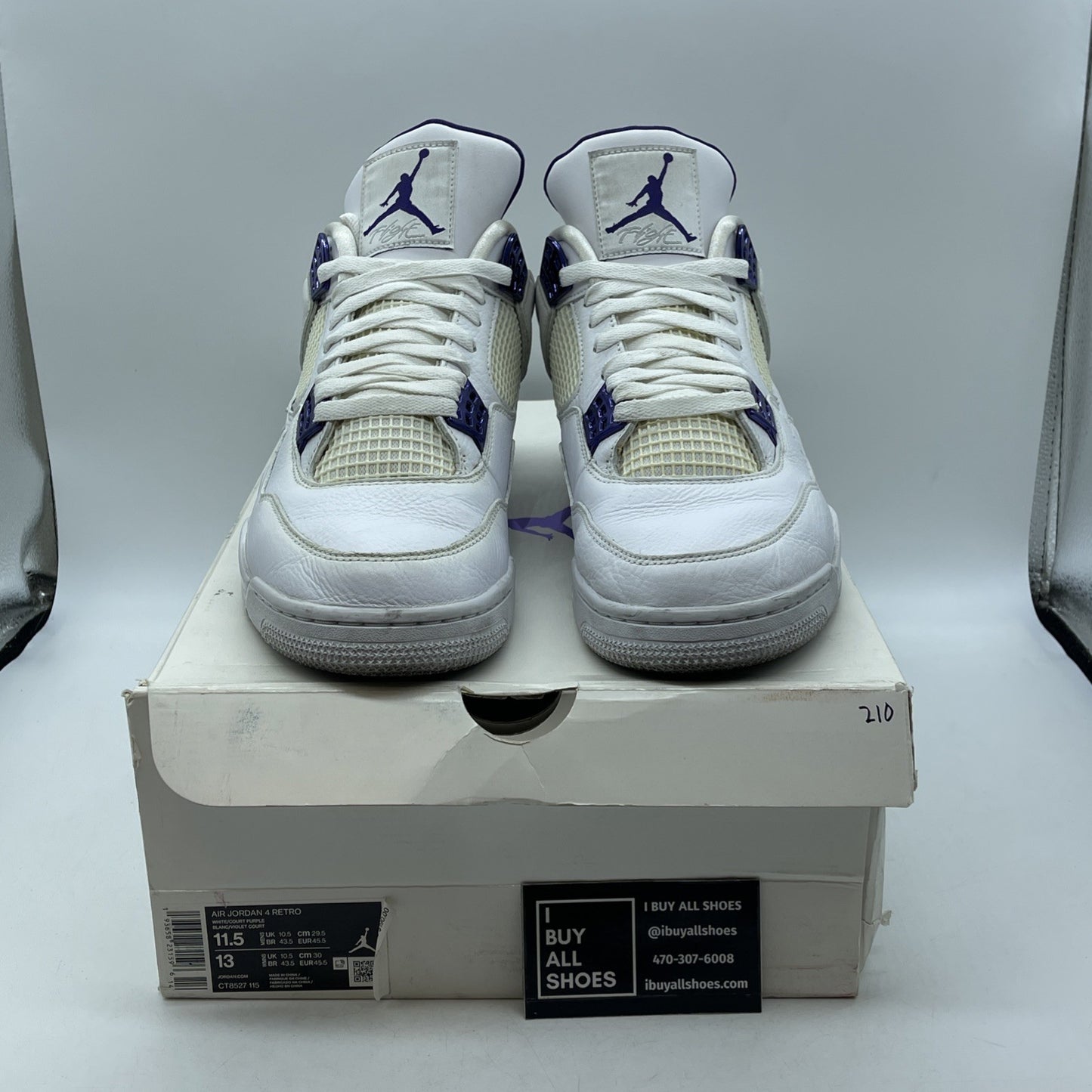 Size 11.5 - Air Jordan 4 Retro Mid Purple Metallic (CT8527-115)