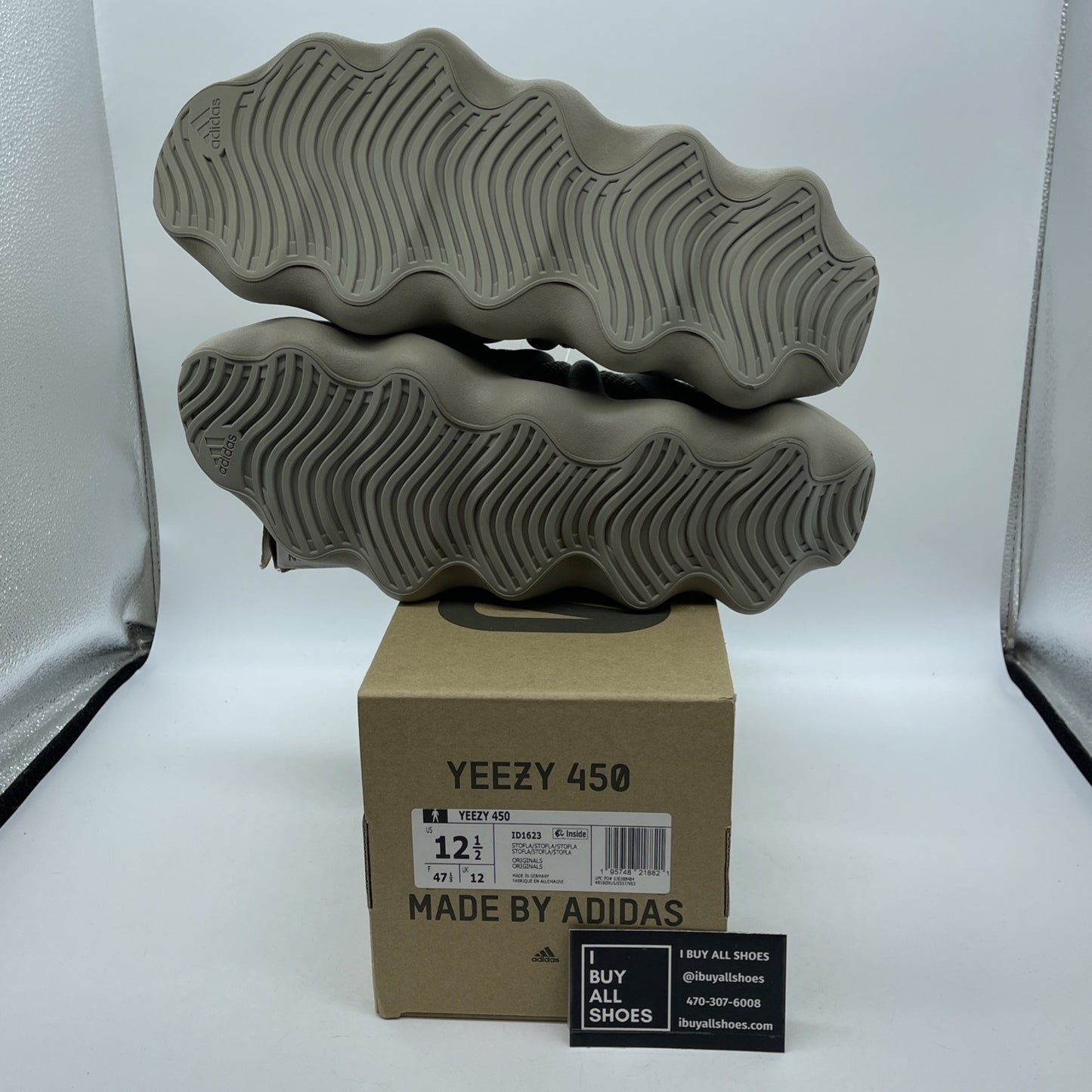 Size 12.5 - Adidas Yeezy 450 Stone Flax Brown Suede (ID1623)