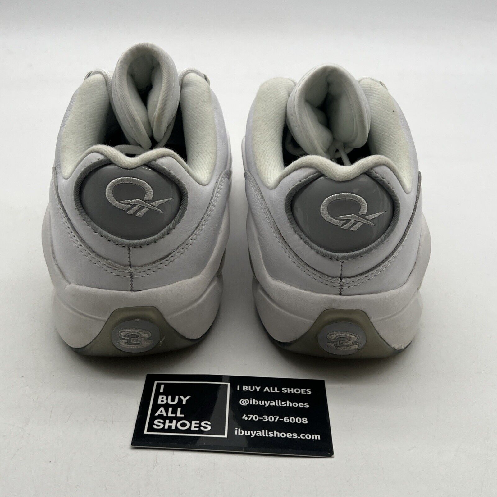 Size 8 - Reebok Question Low White Grey (GZ0366)