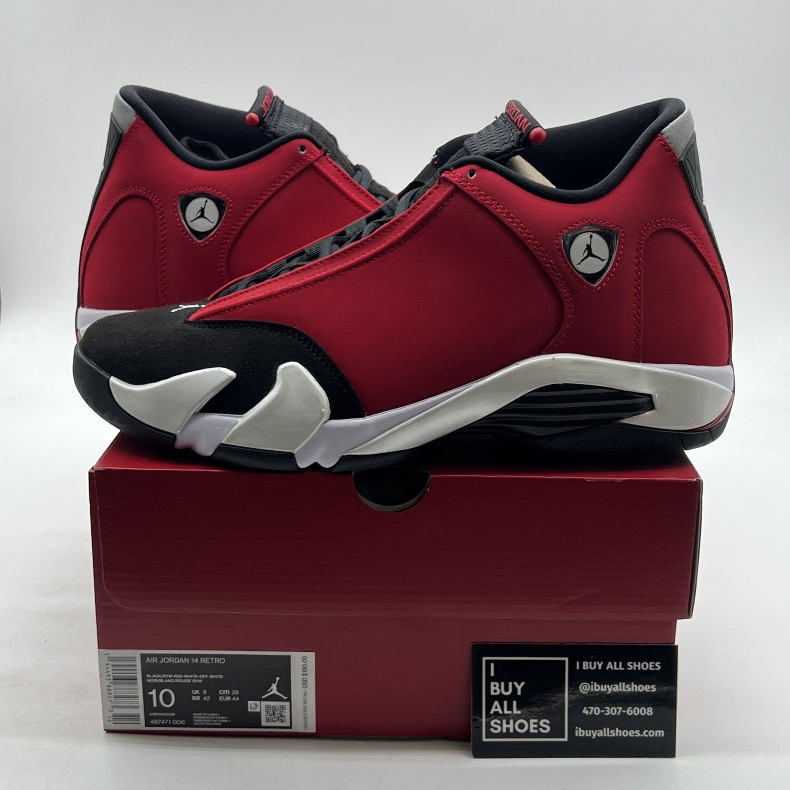 Size 10 - Air Jordan 14 Retro Gym Red (487471-006)