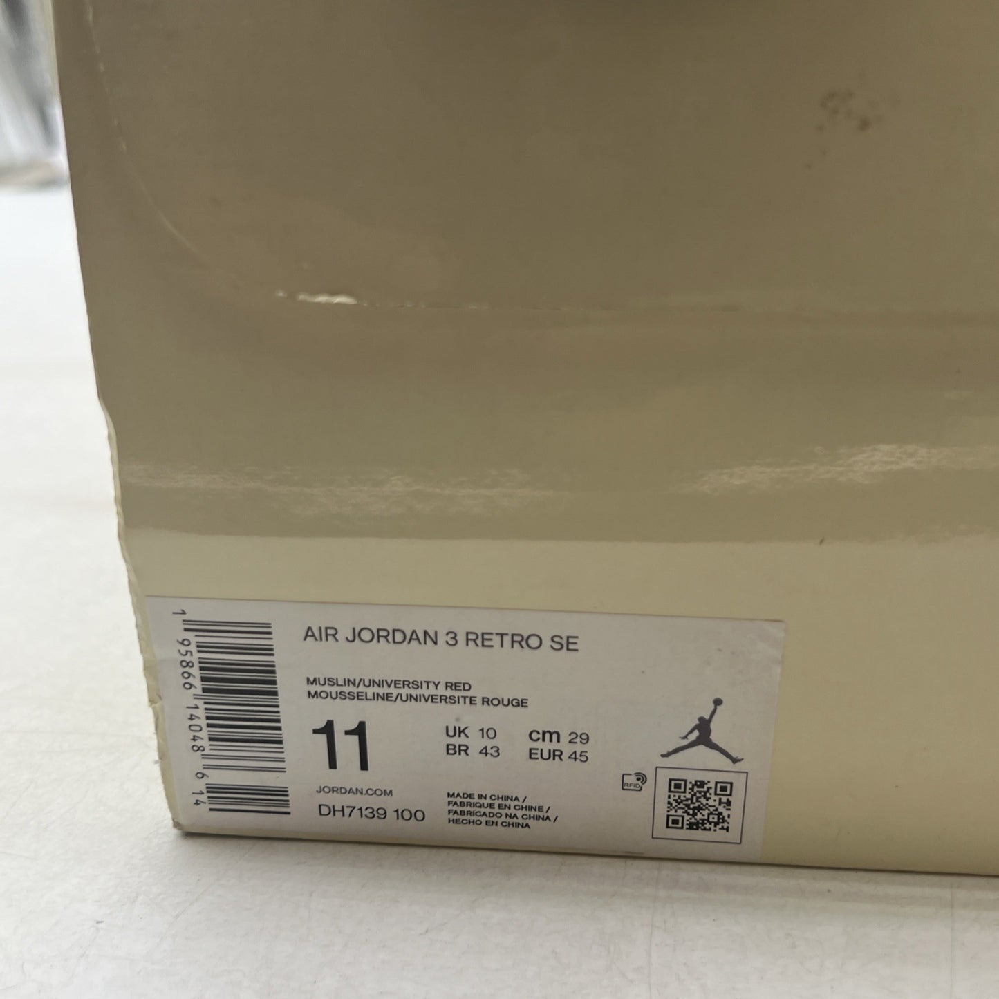 Size 11 - Air Jordan 3 Muslin (DH7139-100)