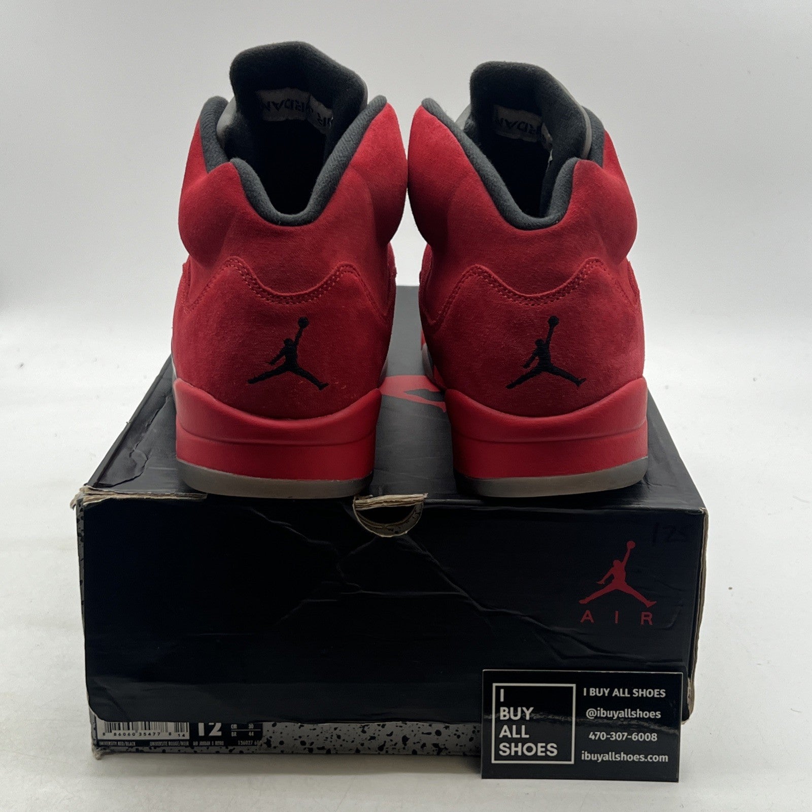Size 12 - Air Jordan 5 Retro Red Suede (136027-602)