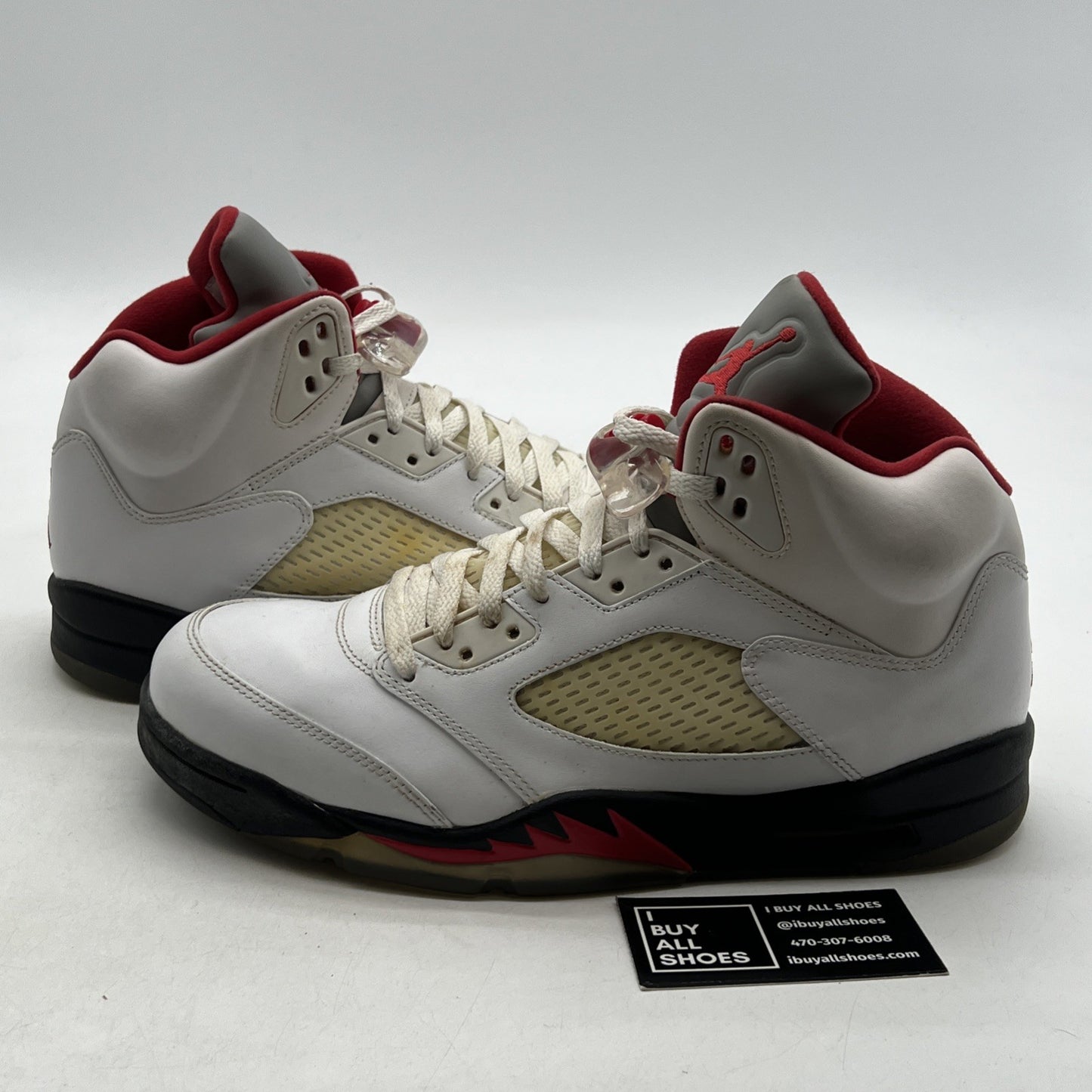 Size 10.5 - Air Jordan 5 Retro 2013 White Fire Red (136027-100)