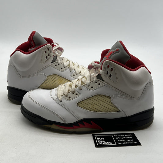 Size 10.5 - Air Jordan 5 Retro 2013 White Fire Red (136027-100)