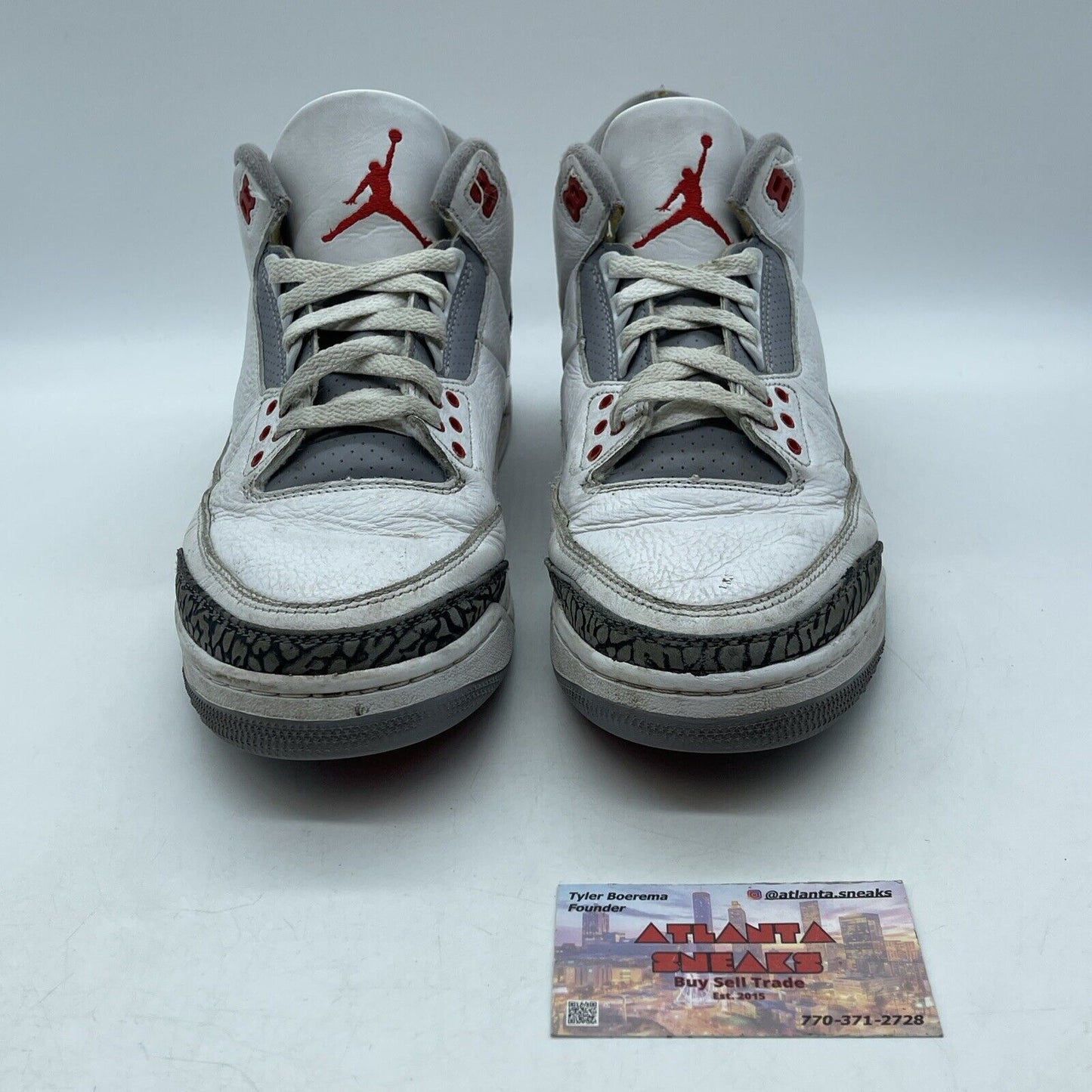 Size 9.5 - Jordan 3 Retro Mid Fire Red Grey White Leather (DN3707-160)