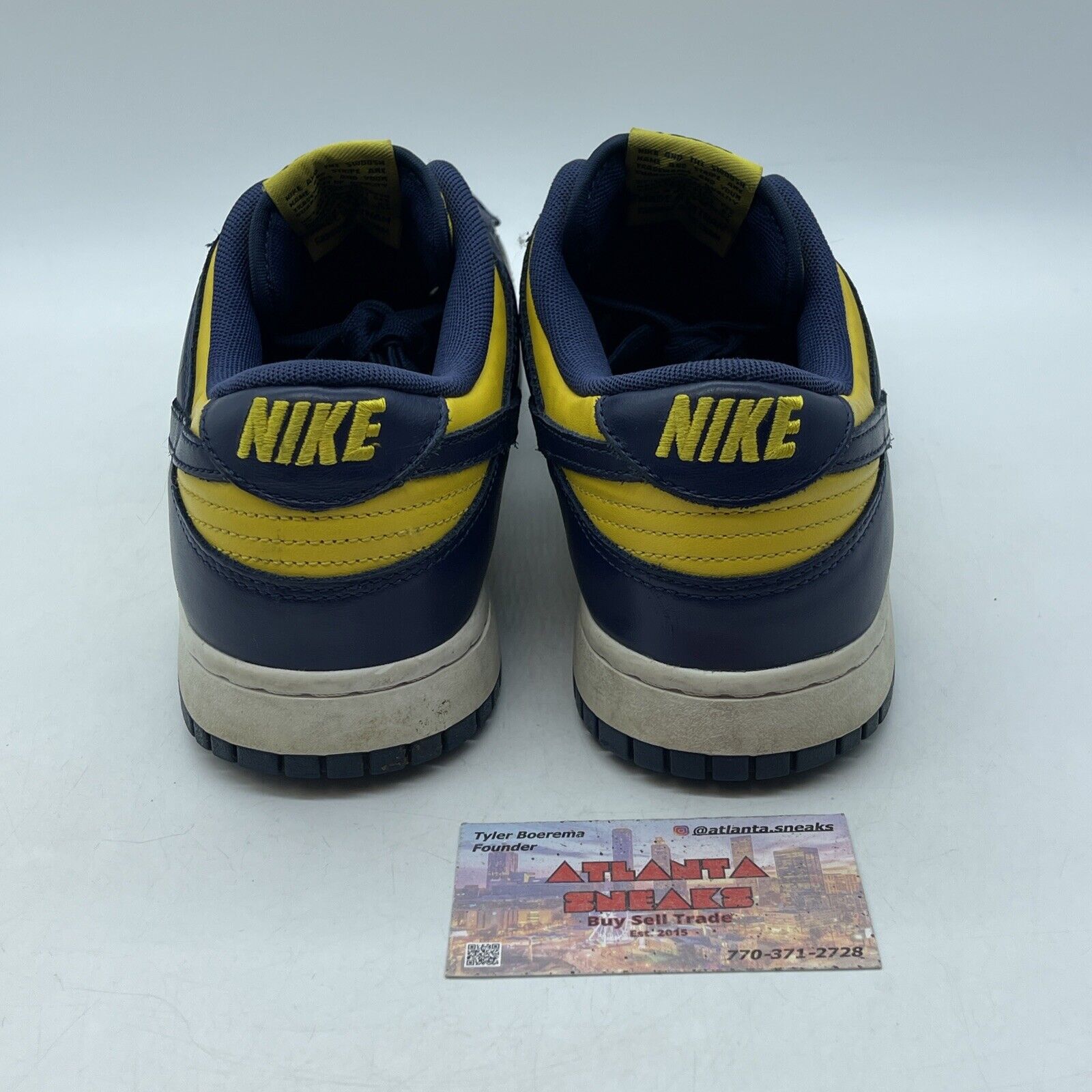 Size 11 - Nike Dunk Low Michigan 2021 Yellow Blue Leather (DD1391-700)