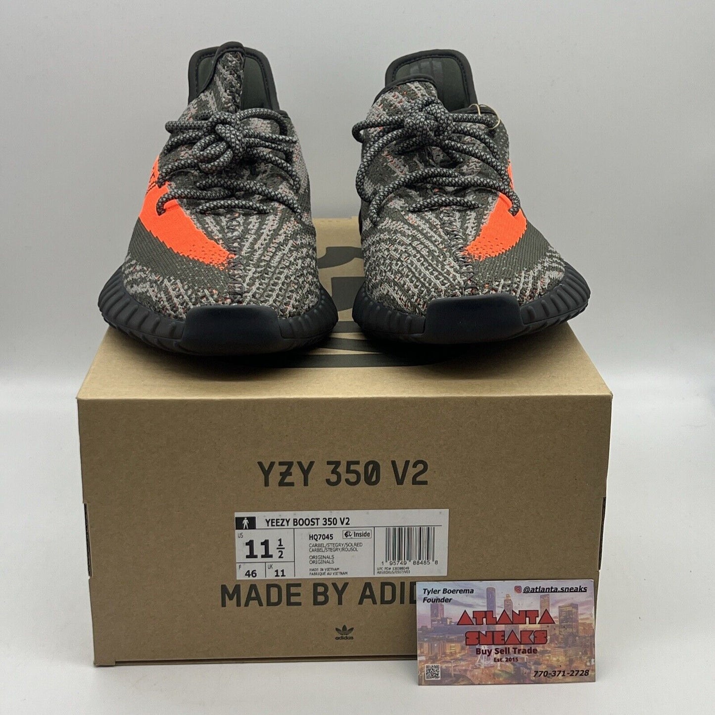 Size 11.5 - adidas Yeezy Boost 350 V2 Low Carbon Beluga Brand New Og All