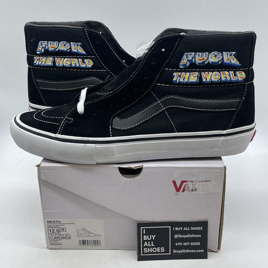 Size 12 - Vans Supreme x Sk8 High FK The World Black (BN0A45JDSY1)