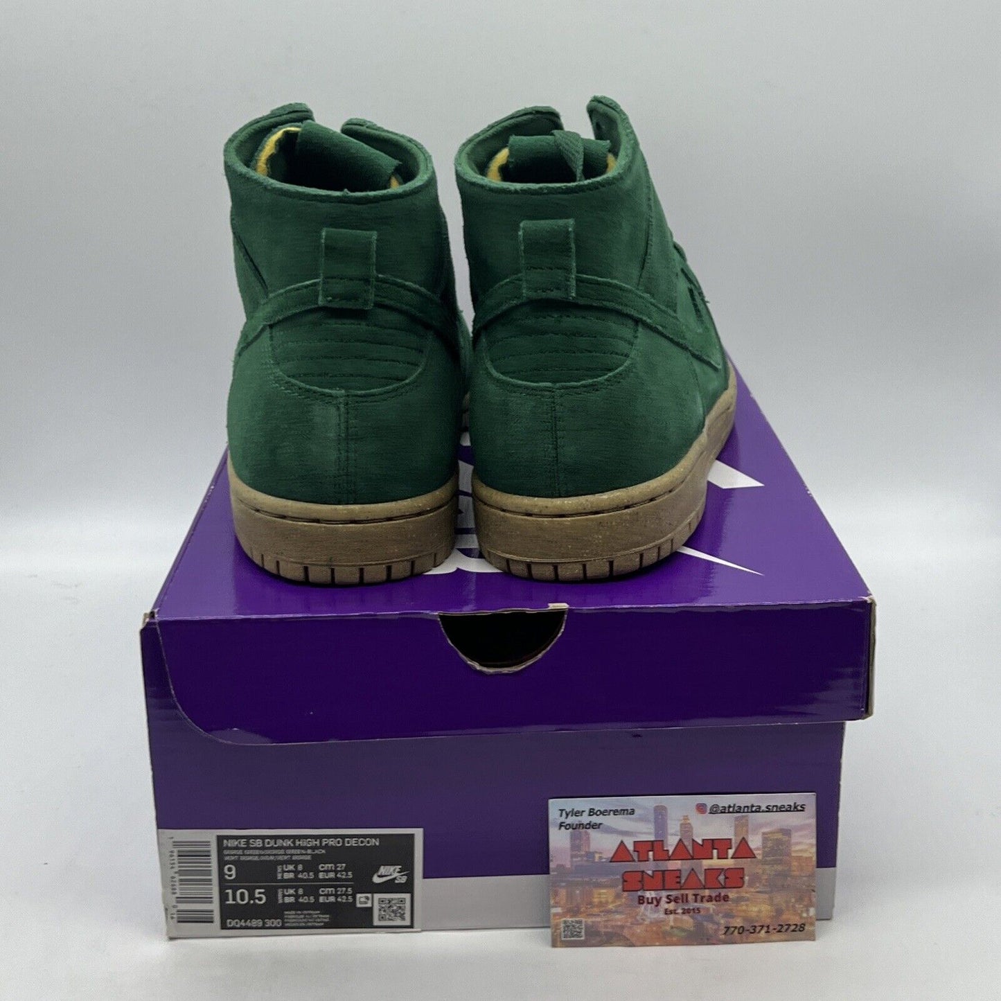 Size 9 - Nike Dunk High Pro Decon SB Gorge Green Brand New Og All