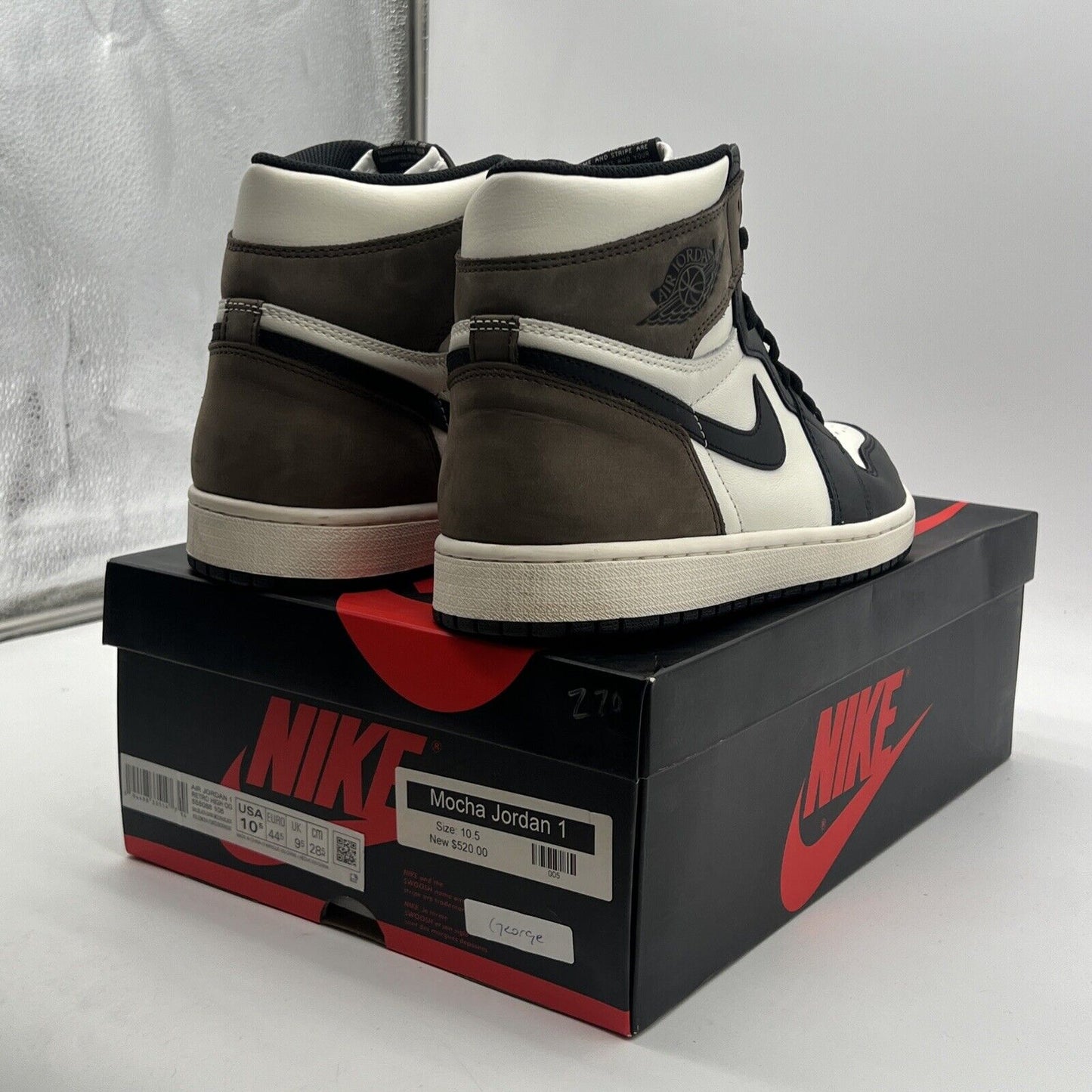 Size 10.5 - Air Jordan 1 Retro OG High Dark Mocha (555088-105)