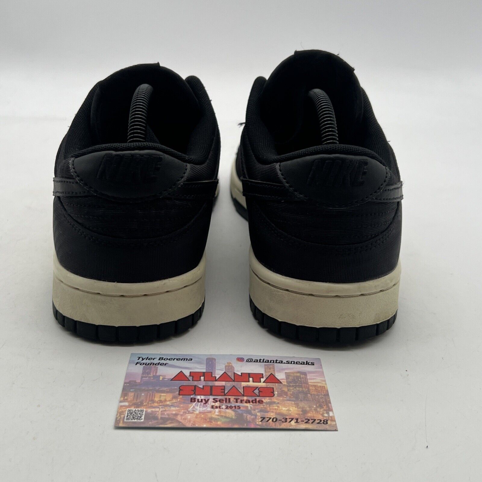 Size 9.5 - Nike Dunk Low Black Canvas (DV7211-001)