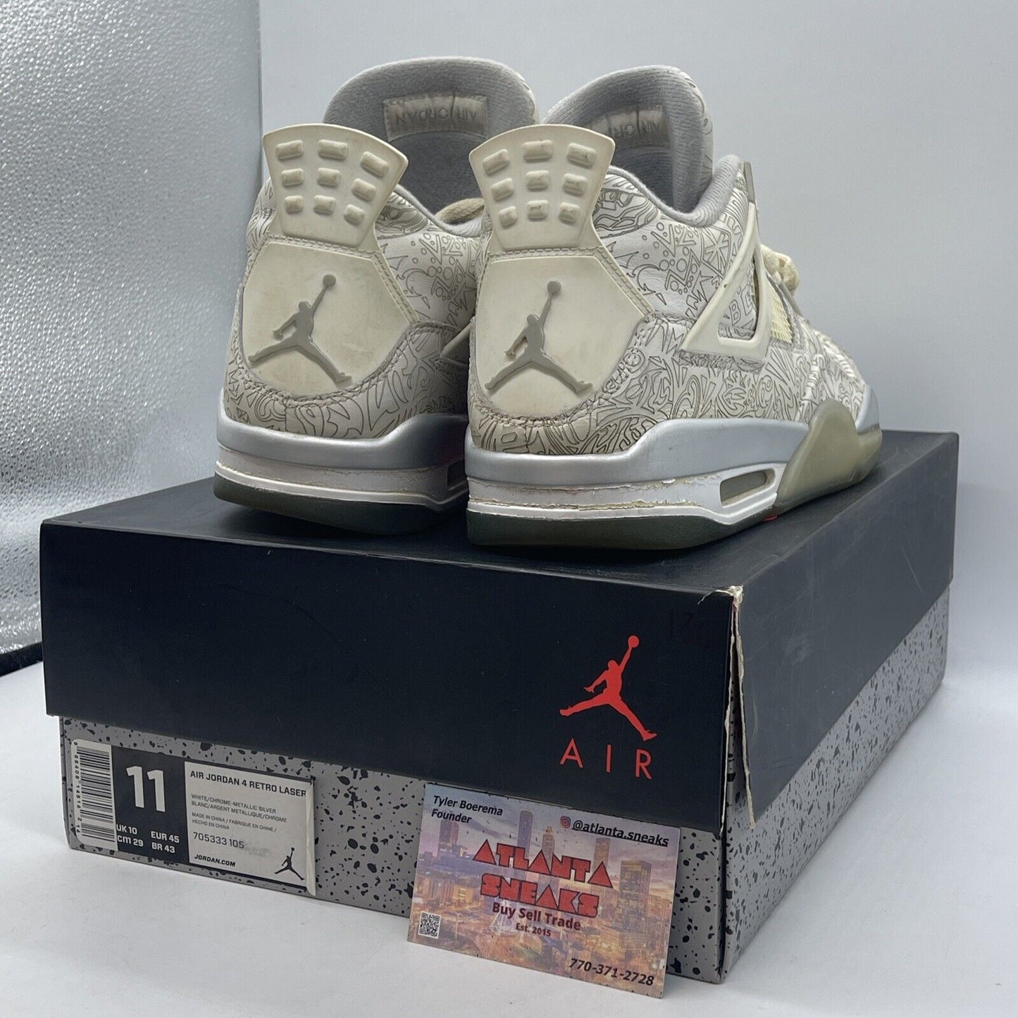 Size 11 - Air Jordan 4 Retro 30th Anniversary Laser Grey White (705333-105)