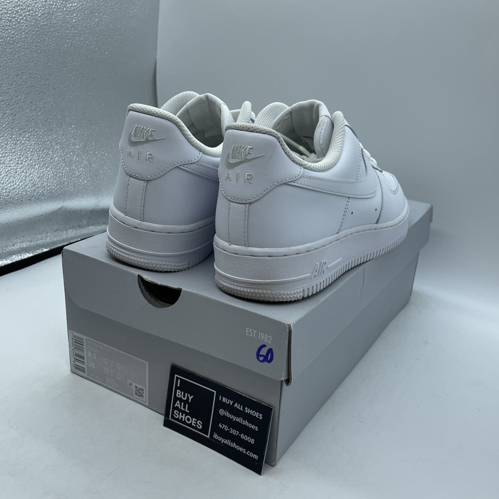 Size 8.5 - Nike Air Force 1 '07 Low Triple White (CW2288-111)