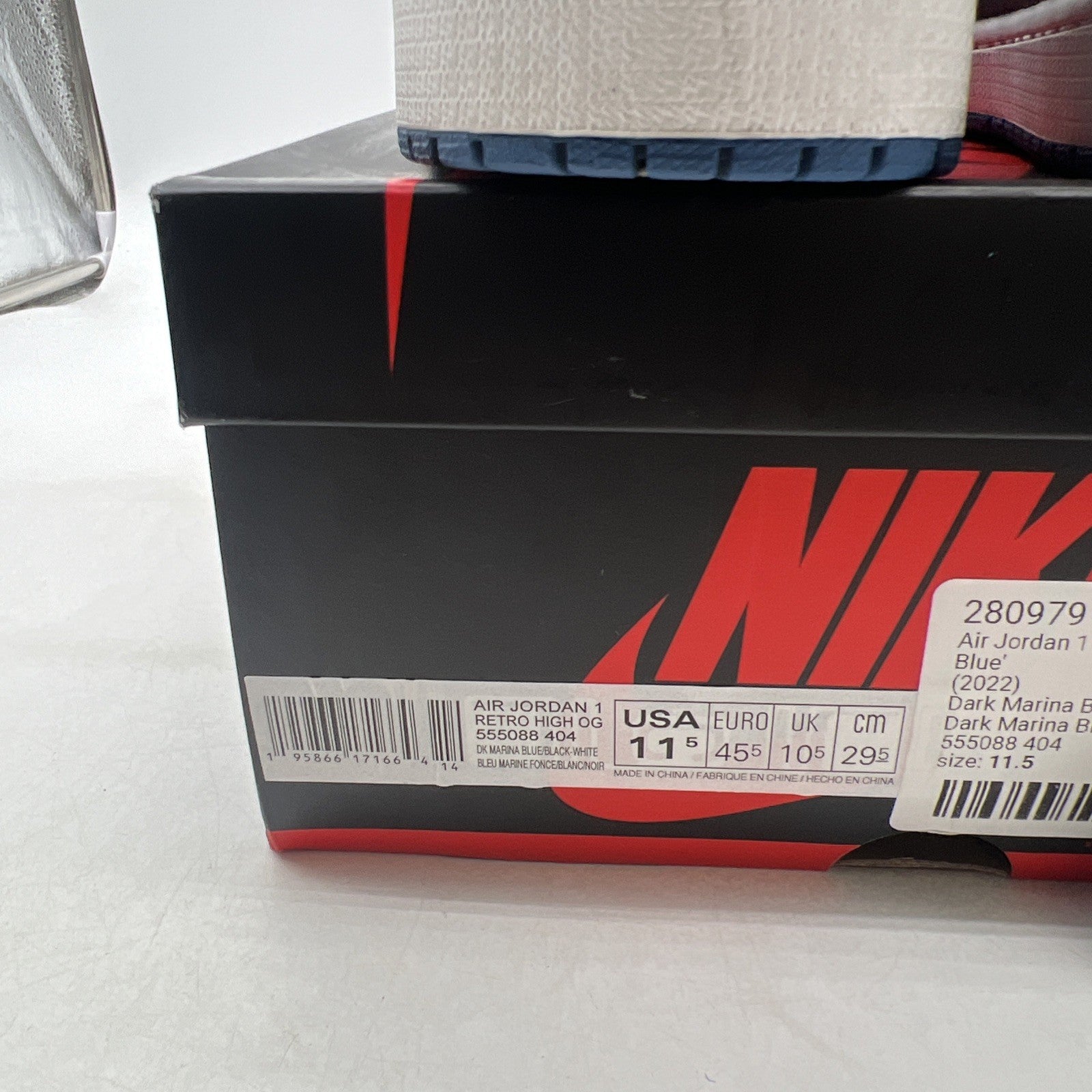 Size 11.5 - Air Jordan 1 Retro OG High Dark Marina Blue (555088-404)