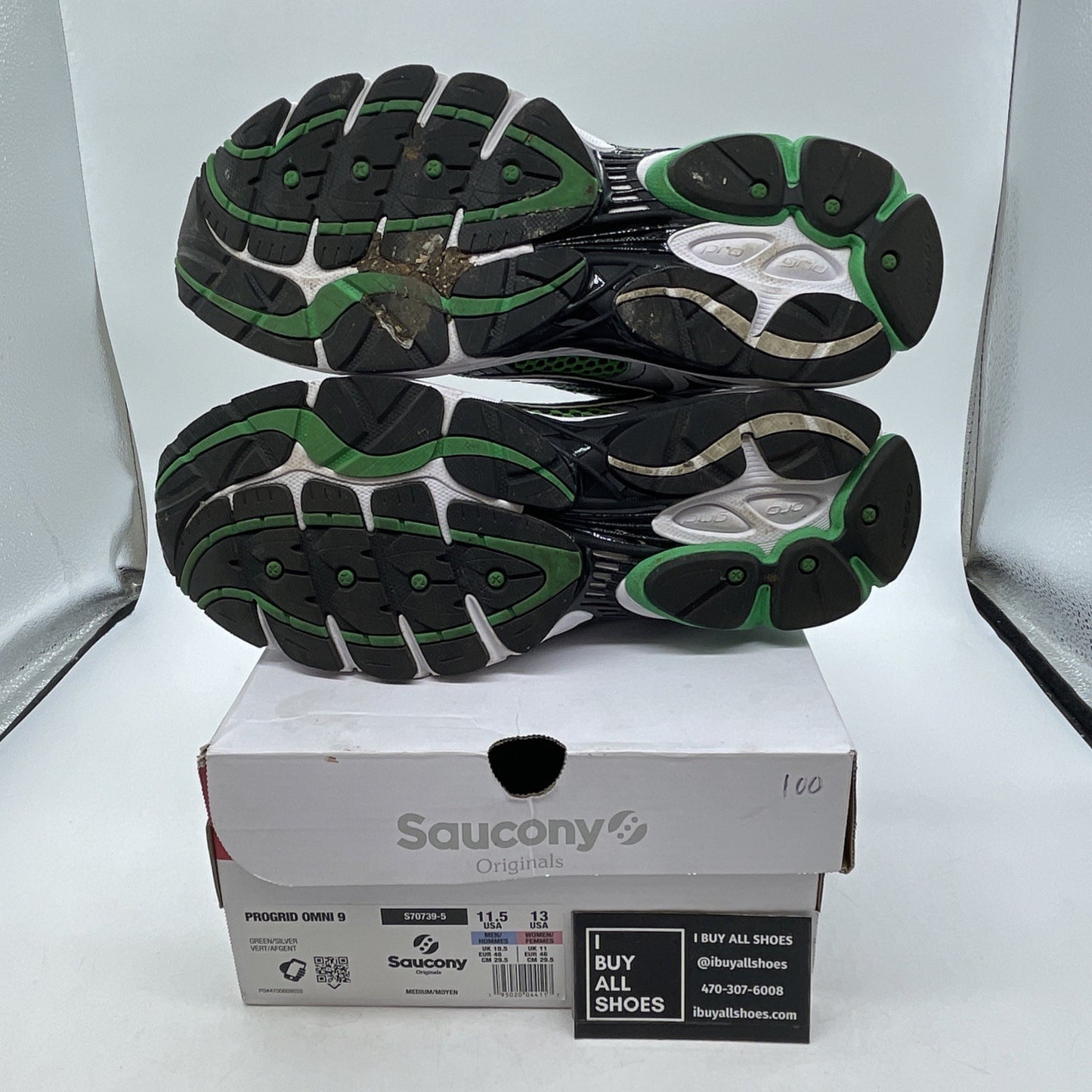Size 11.5 - Saucony Progrid Omni 9 OG Green Silver (S70739-5)