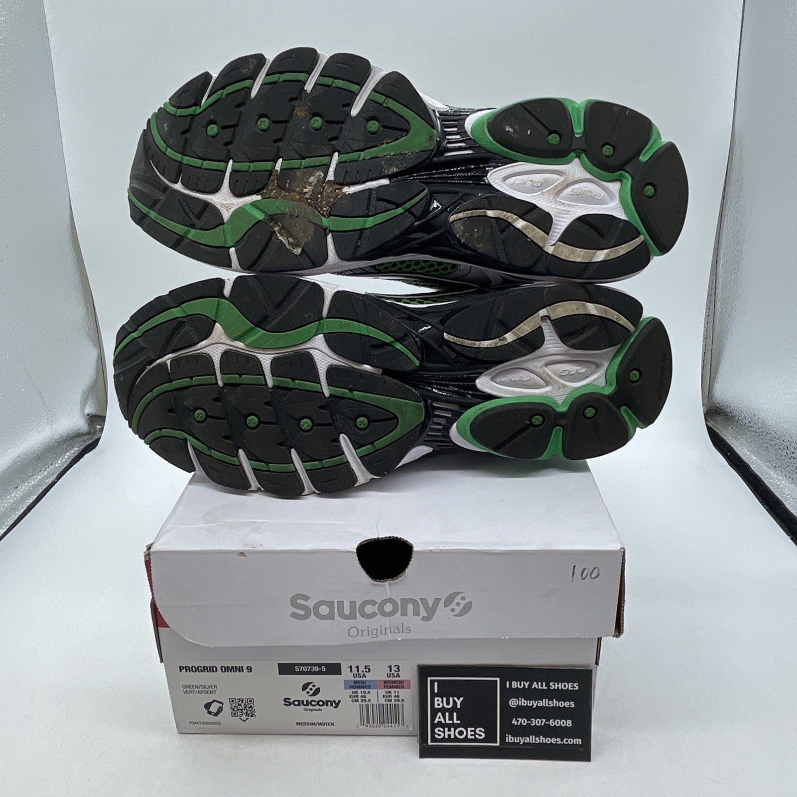 Size 11.5 - Saucony Progrid Omni 9 OG Green Silver (S70739-5)