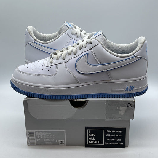 Size 10.5 - Nike Air Force 1 '07 White University Blue White (DV0788-101)