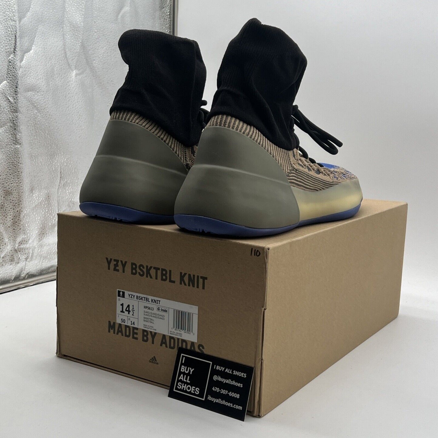 Size 14 - Adidas Yeezy Basketball Knit Slate Azure (HP5613)