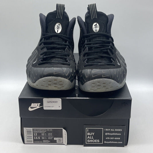 Size 12 - Nike Air Foamposite One Swoosh Black Suede Leather (CV0369-001)