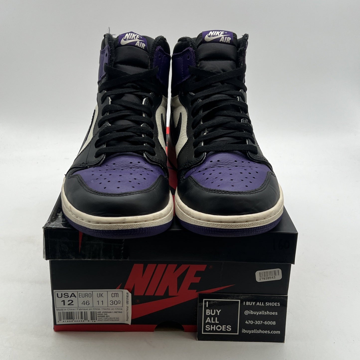 Size 12 - Air Jordan 1 Retro OG High Court Purple (555088-501)