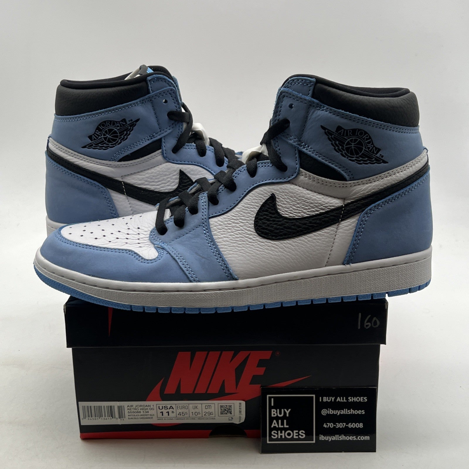 Size 11.5 - Air Jordan 1 Retro OG High University Blue (555088-134)