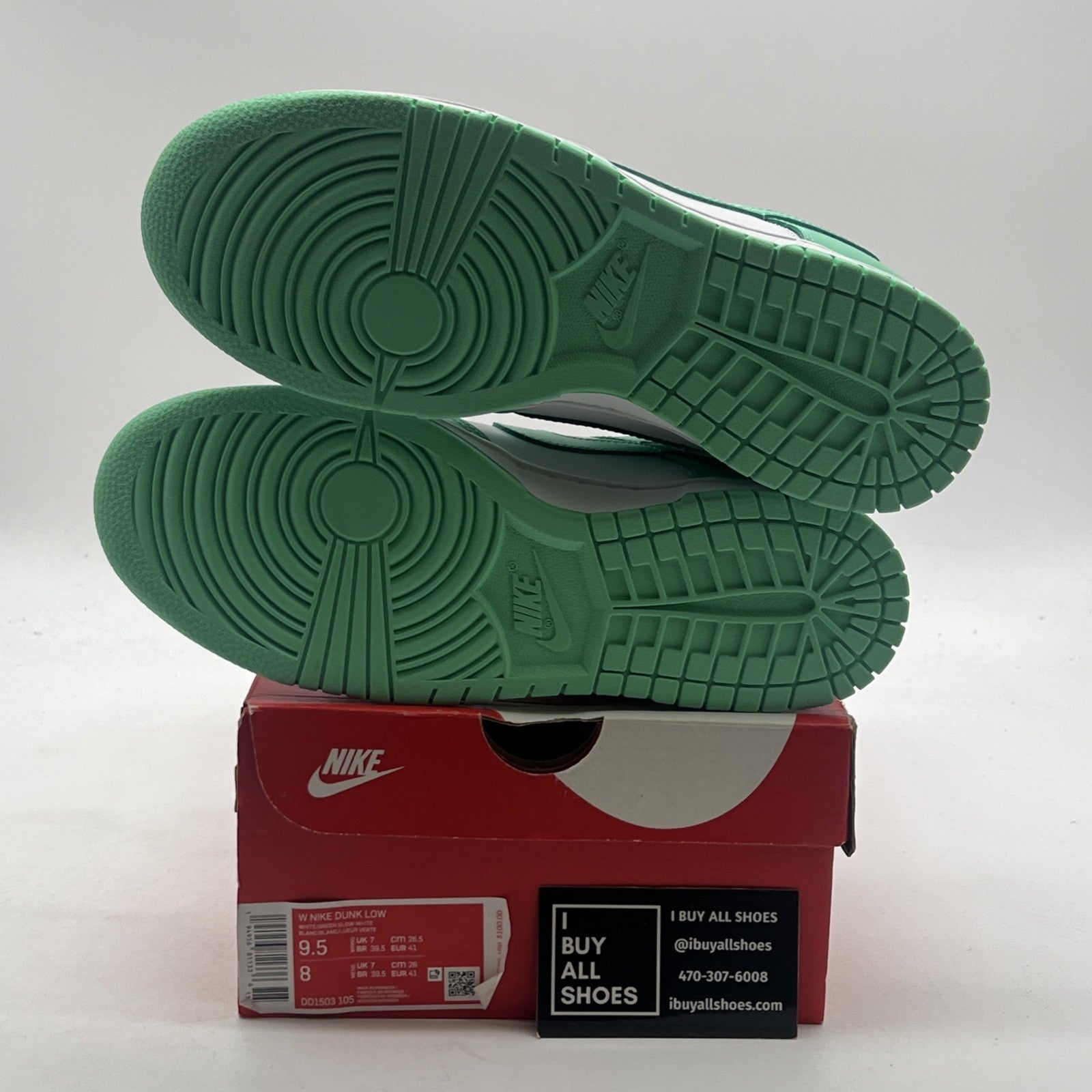 Size 9.5 - Nike Dunk Low Green Glow W (DD1503-105)