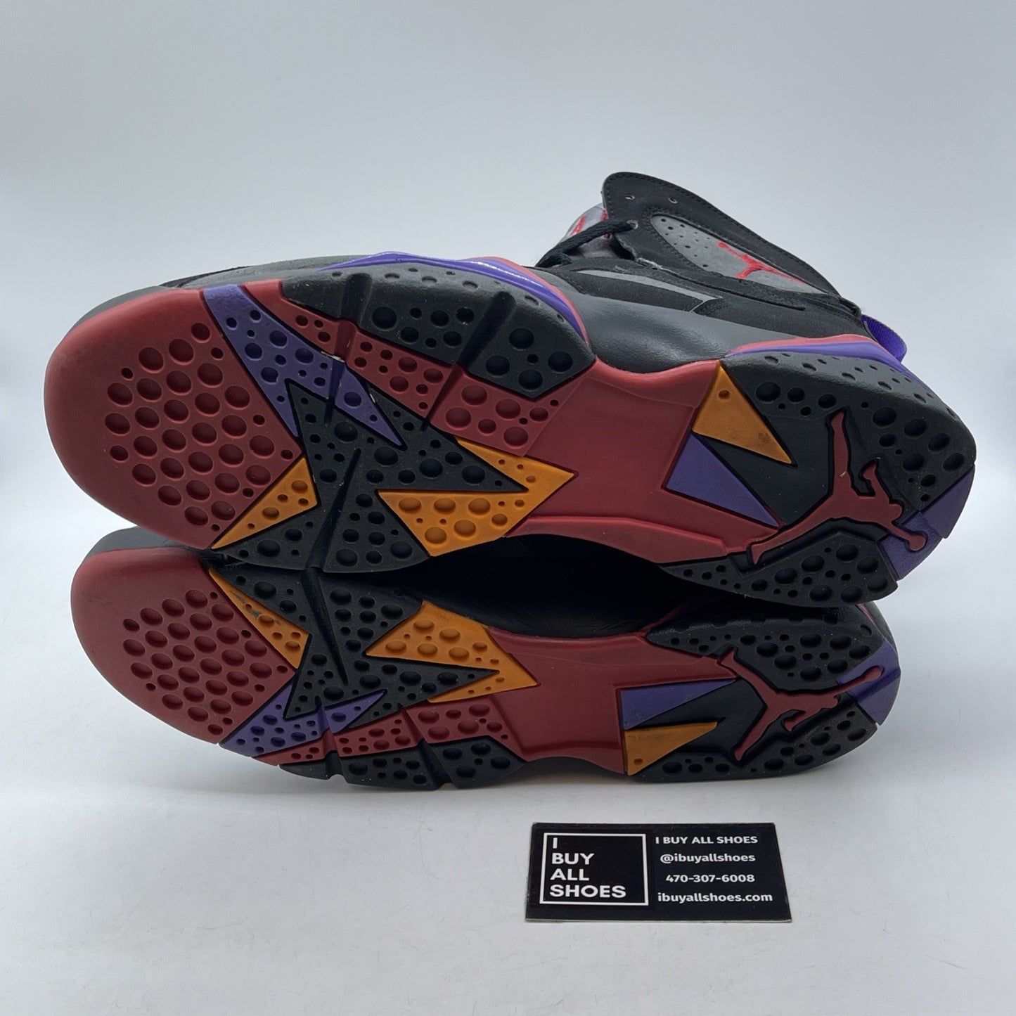 Size 10 - Air Jordan 7 Retro 2002 Raptor Black Red Grey Suede (304775-043)