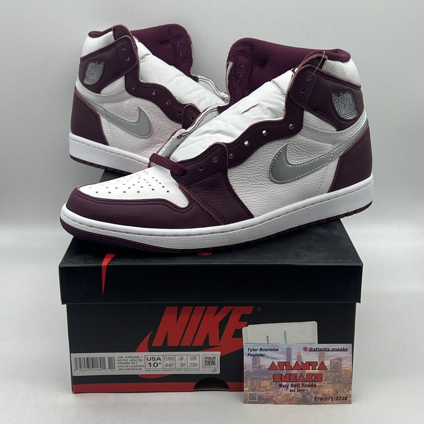 Size 10.5 - Jordan 1 Retro High OG Bordeaux Brand New Og All