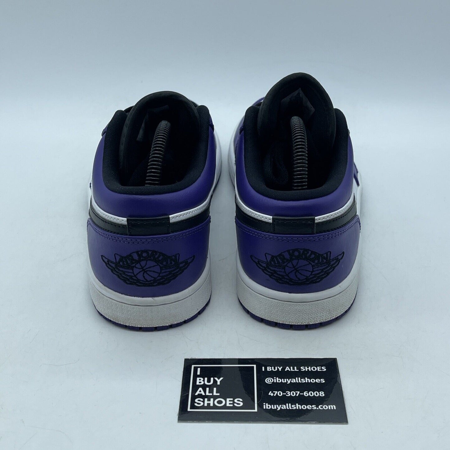 Size 8 - Air Jordan 1 Low Court Purple Black White Leather Suede (553558-500)