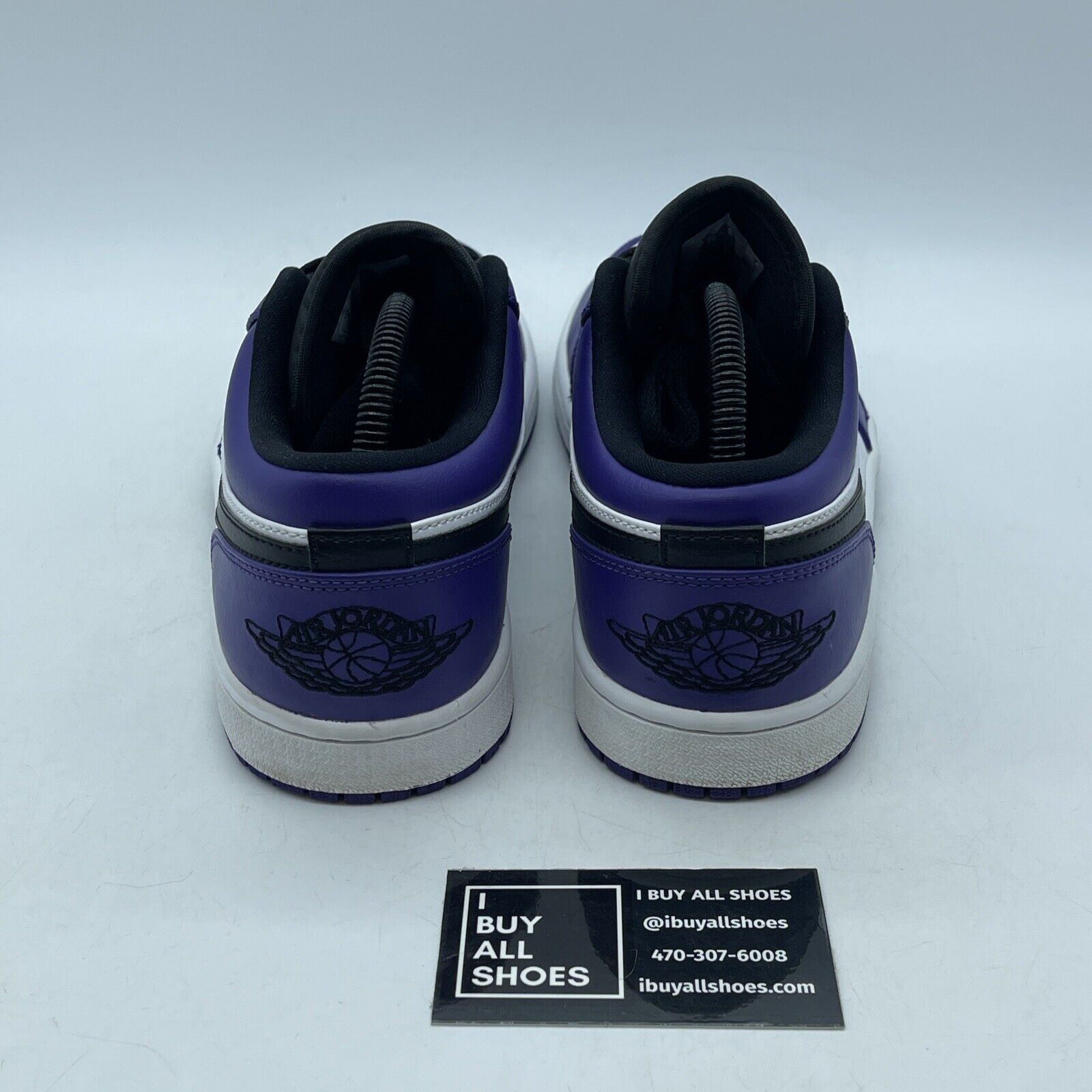 Size 8 - Air Jordan 1 Low Court Purple Black White Leather Suede (553558-500)