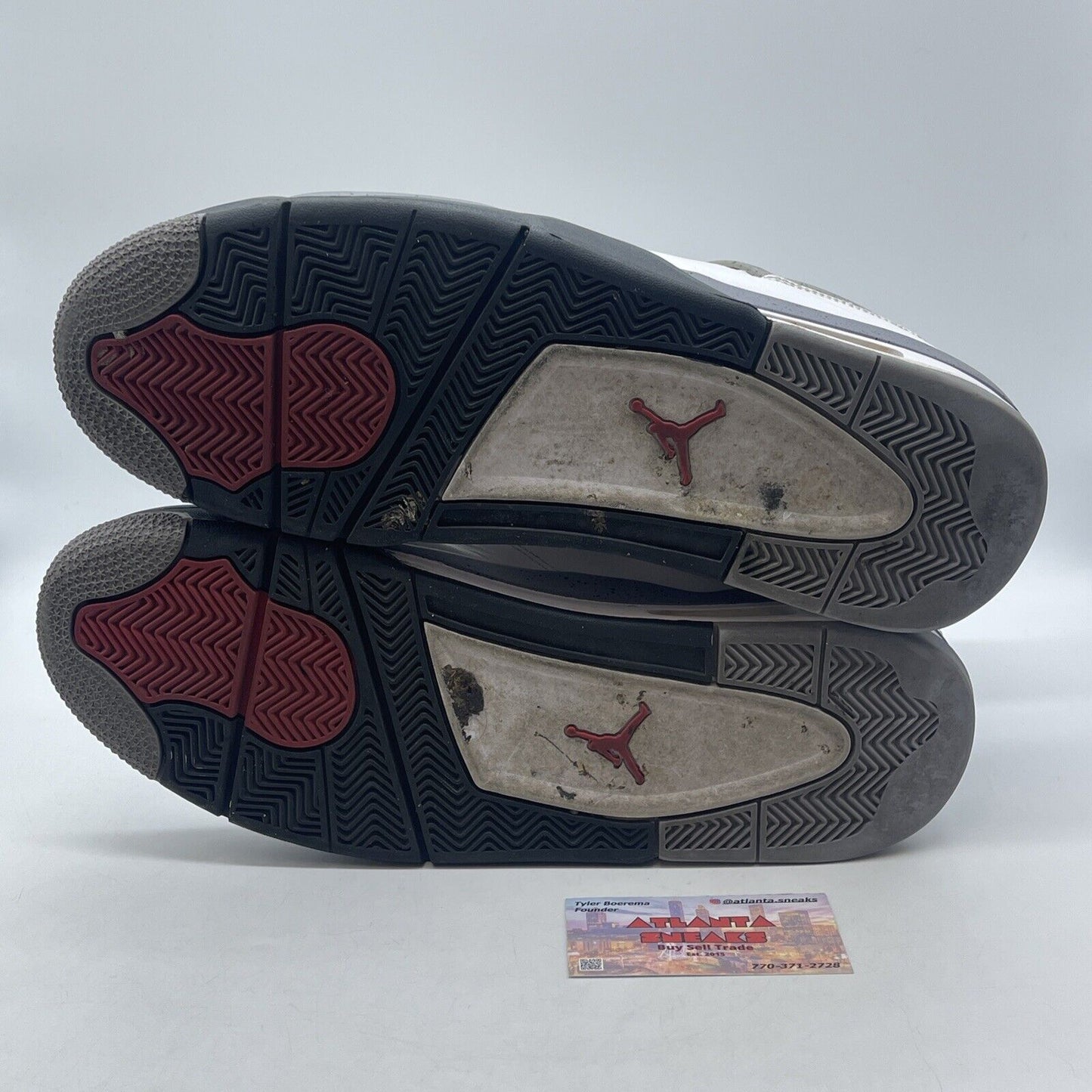 Size 14 - Jordan 4 Retro Cement 2012 Red White Gray Black (308497-103)